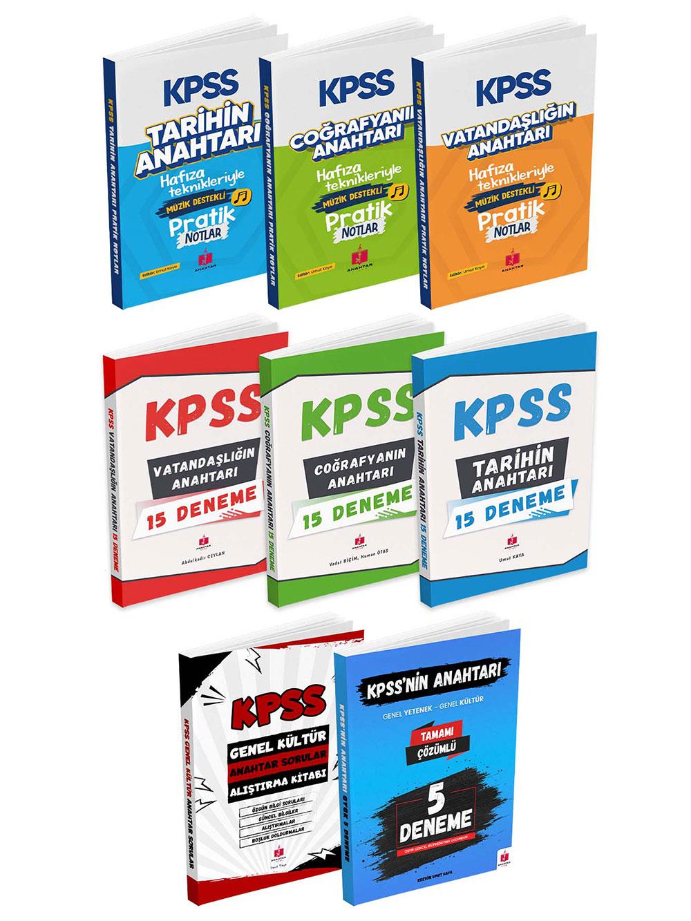 2026 KPSS'nin Anahtarı Genel Kültür Mega Set 8 Kitap Tarih Coğrafya Vatandaşlık