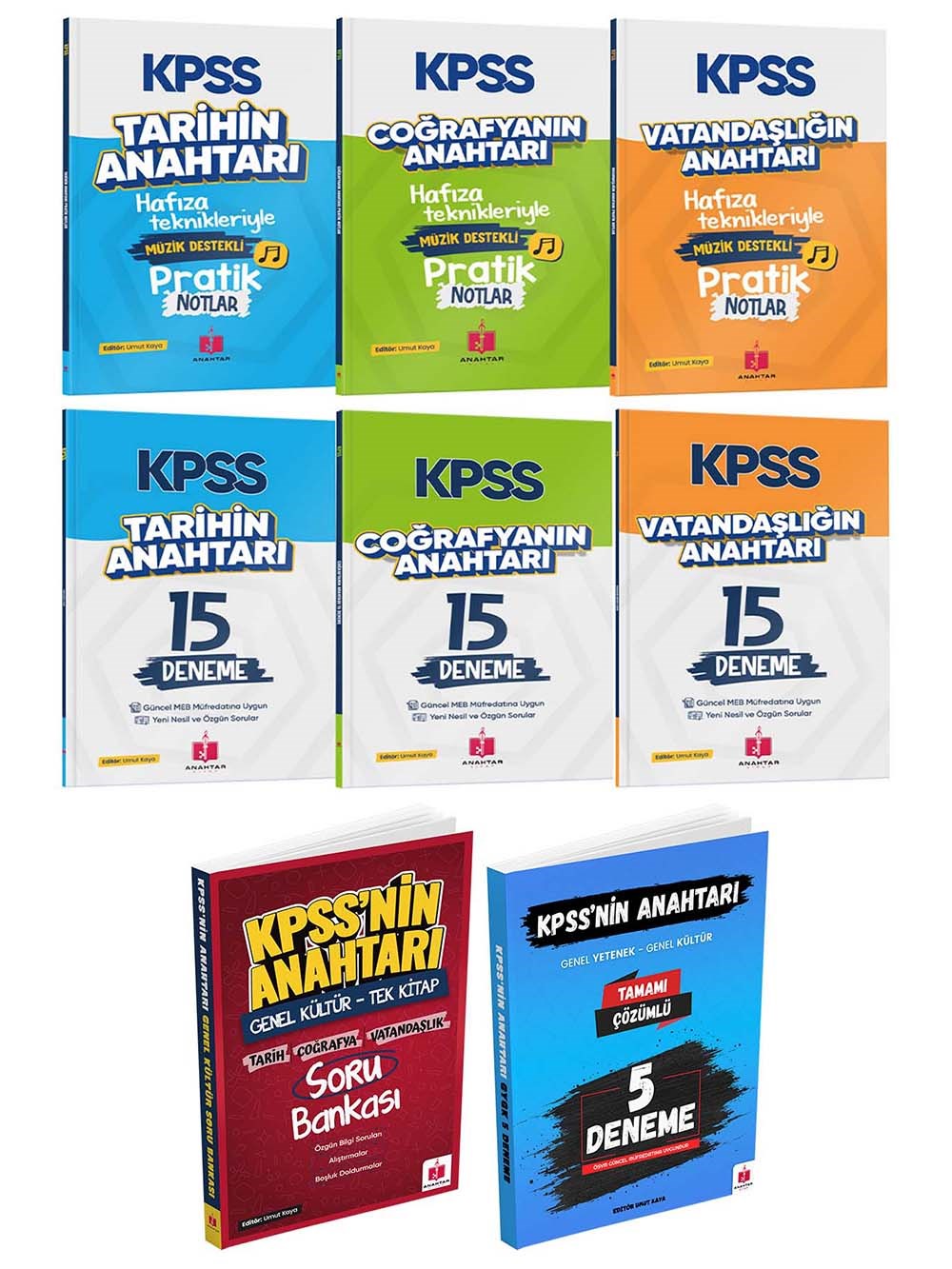 2026 KPSS'nin Anahtarı Genel Kültür Mega Set 8 Kitap Tarih Coğrafya Vatandaşlık