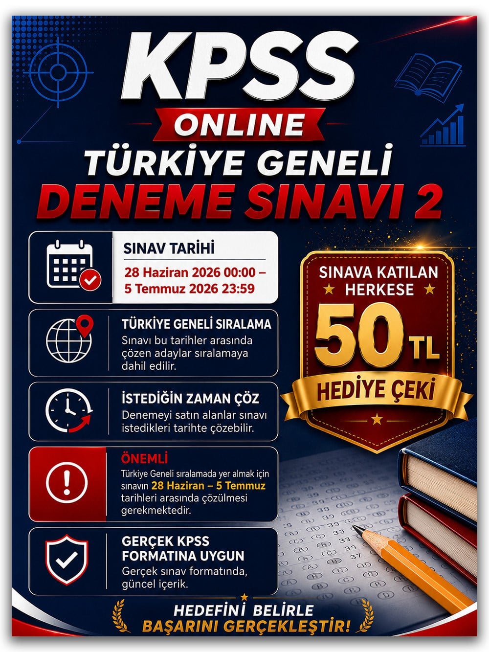 2026 KPSS'nin Anahtarı Genel Yetenek Genel Kültür Türkiye Geneli Deneme Sınavı 2