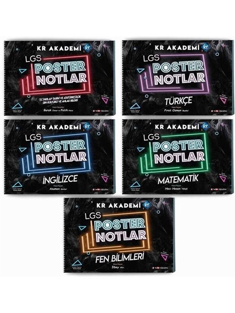 2026 LGS Poster Notlar Seti (5'li) KR Akademi Yayınları