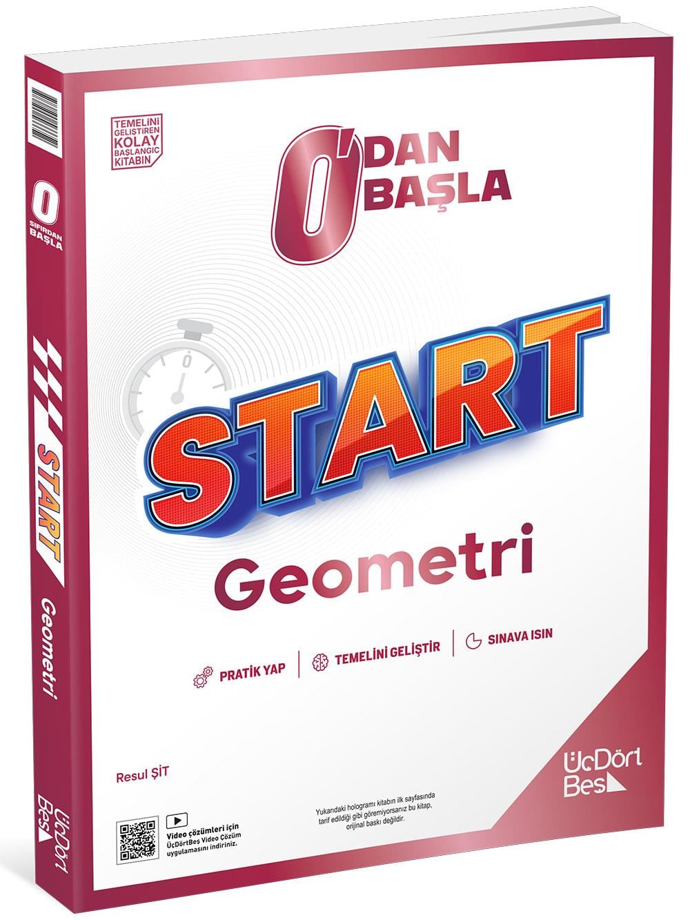 2026 Üç Dört Beş 0'Dan Başla Start Geometri - Şenol Hoca Üç Dört Beş Yayınları KPSS TYT