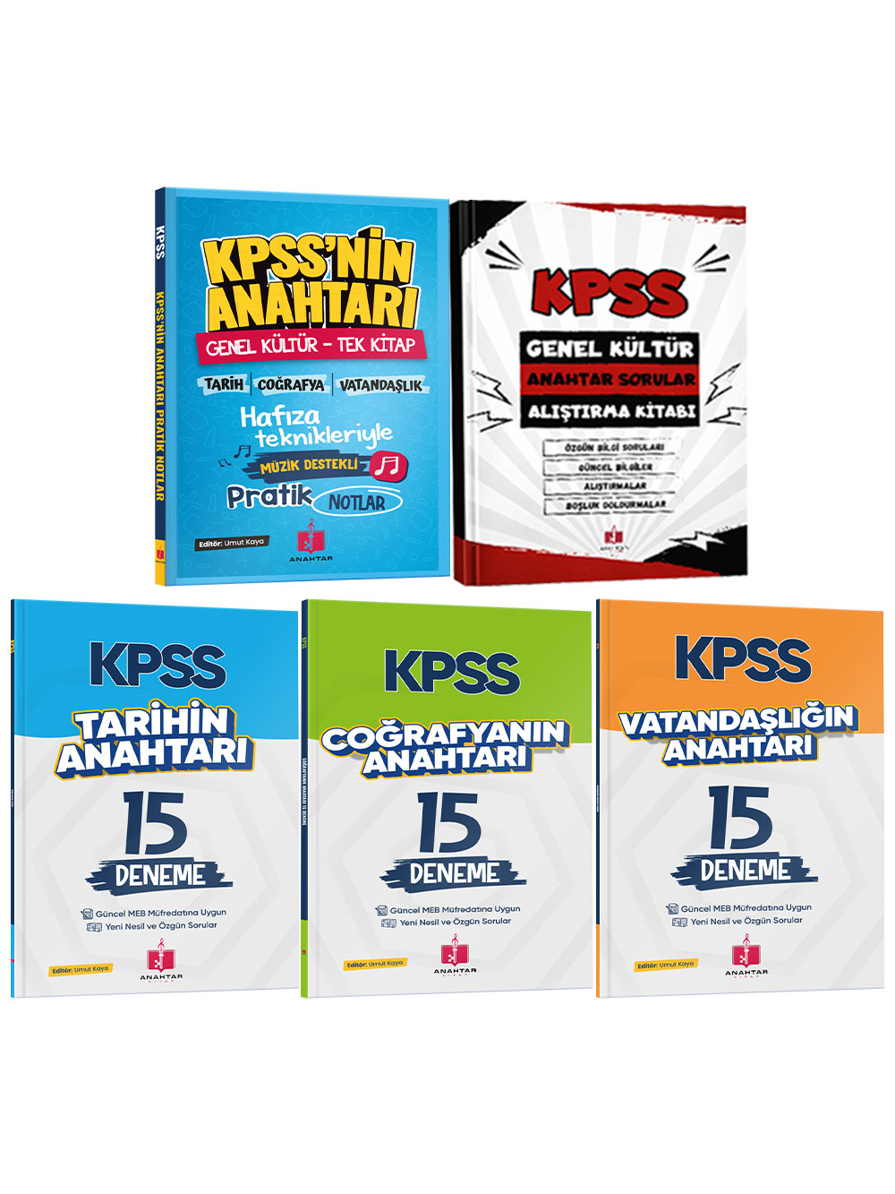 Anahtar Kitap 2026 KPSS Anahtar 5'li Hafıza Teknikleriyle Müzik Destekli Set