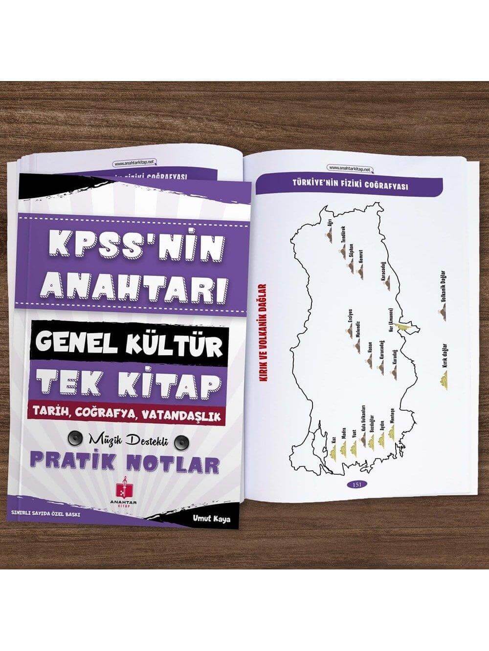 Anahtar Kitap 2026 KPSS'nin Anahtarı Hafıza Teknikleriyle Müzik Destekli Pratik Notlar - Genel Kültür Tek Kitap