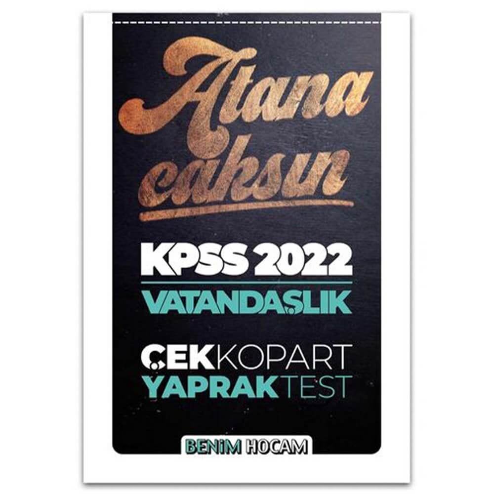 Benim Hocam Yayınları 2022 KPSS Vatandaşlık Çek Kopart Yaprak Test