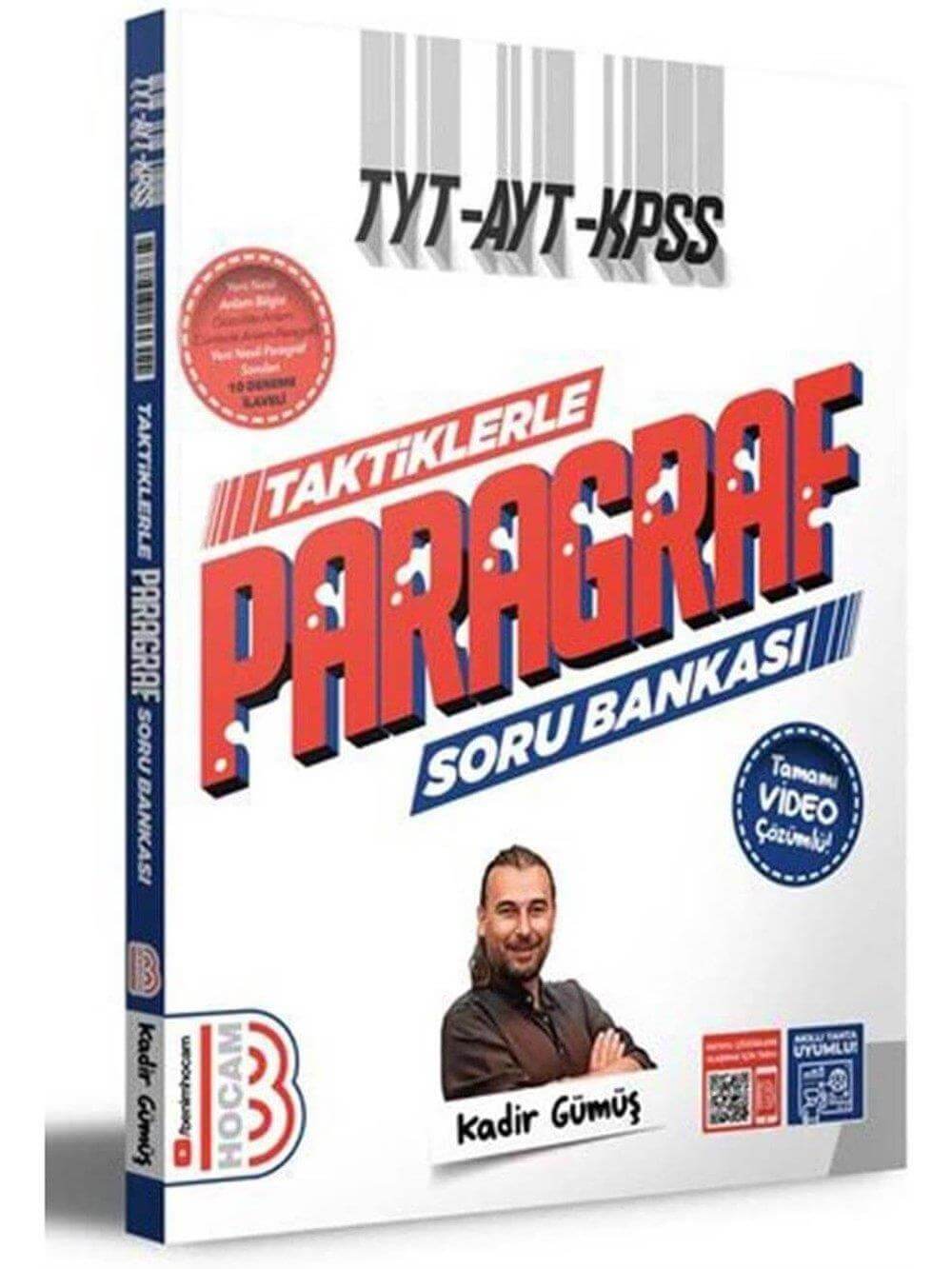 Benim Hocam Yayınları 2025 TYT -AYT - KPSS Taktiklerle Paragraf Tamamı Video Çözümlü Soru Bankası