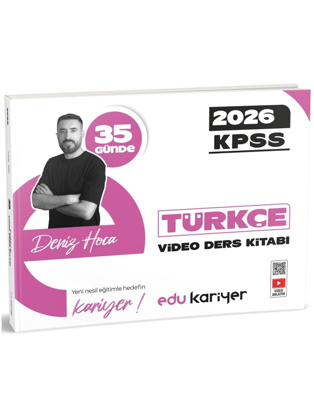 Edu Kariyer Deniz Hoca 2026 KPSS 35 Günde Türkçe Video Ders Kitabı