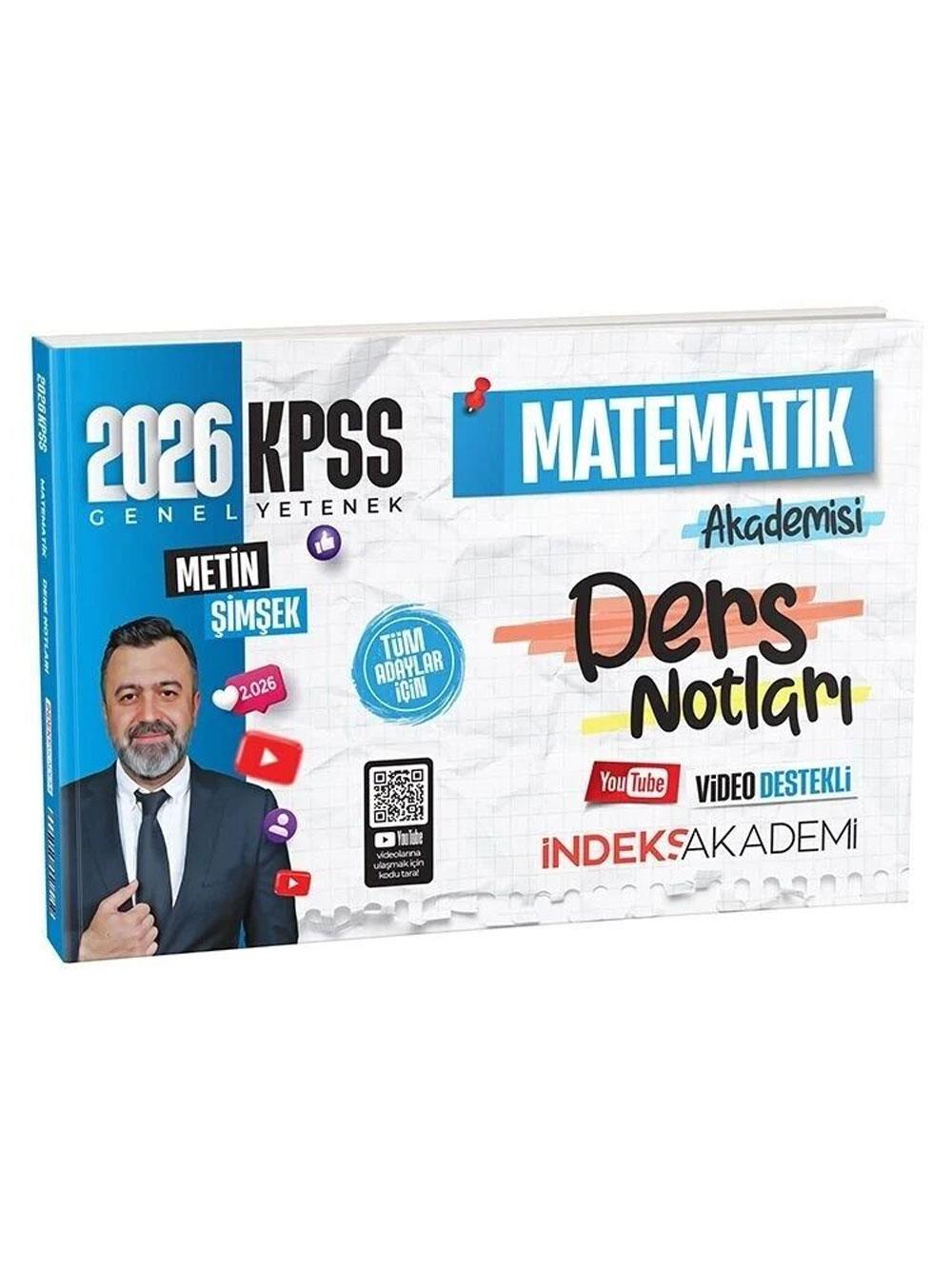 İndeks Akademi 2026 KPSS Matematik Akademisi Video Ders Notları - Metin Şimşek