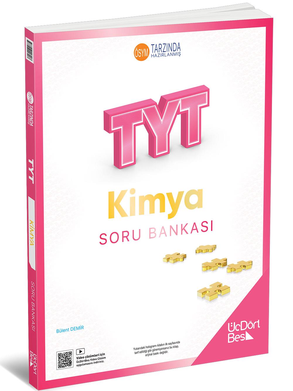 Üç Dört Beş 2026 YKS TYT Kimya Soru Bankası Video Çözümlü - Bülent Demir Üç Dört Beş Yayınları