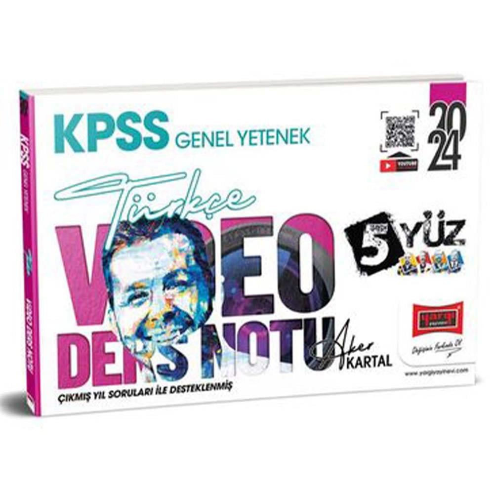 Yargı Yayınları 2024 KPSS 5Yüz Türkçe Video Ders Notları (Aker Kartal)