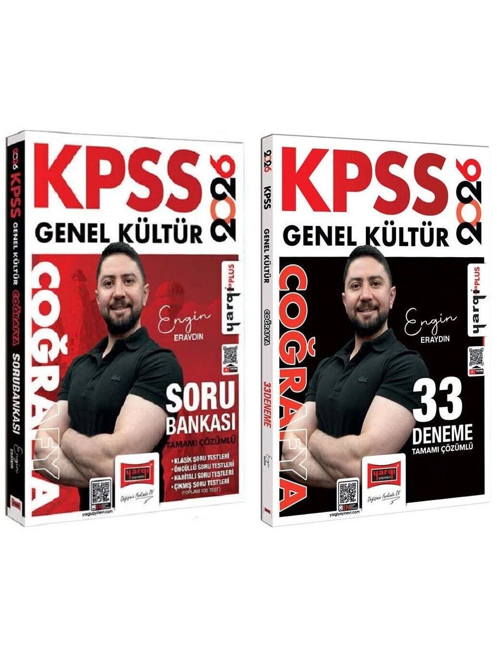 Yargı Yayınları 2026 KPSS Coğrafya Soru Bankası + 33 Deneme 2 li Set - Engin Eraydın
