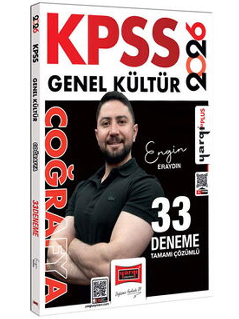 Yargı Yayınları 2026 KPSS Genel Kültür Tamamı Çözümlü Coğrafya 33 Deneme (Engin Eraydın)
