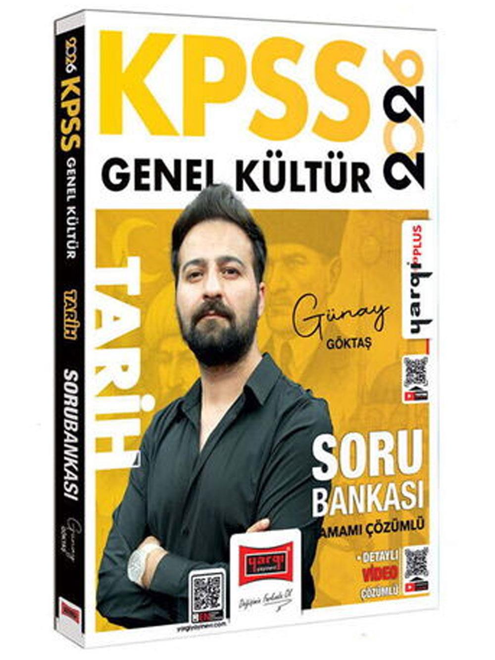 Yargı Yayınları 2026 KPSS Genel Kültür Tamamı Çözümlü Tarih Soru Bankası (Günay Göktaş)