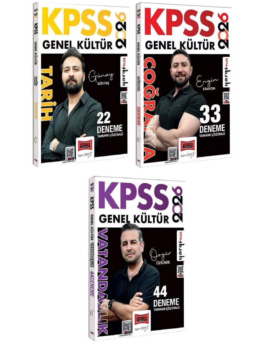 Yargı Yayınları 2026 KPSS Genel Kültür 3'lü Deneme Seti - Tarih, Coğrafya, Vatandaşlık (Toplam 99 Deneme)