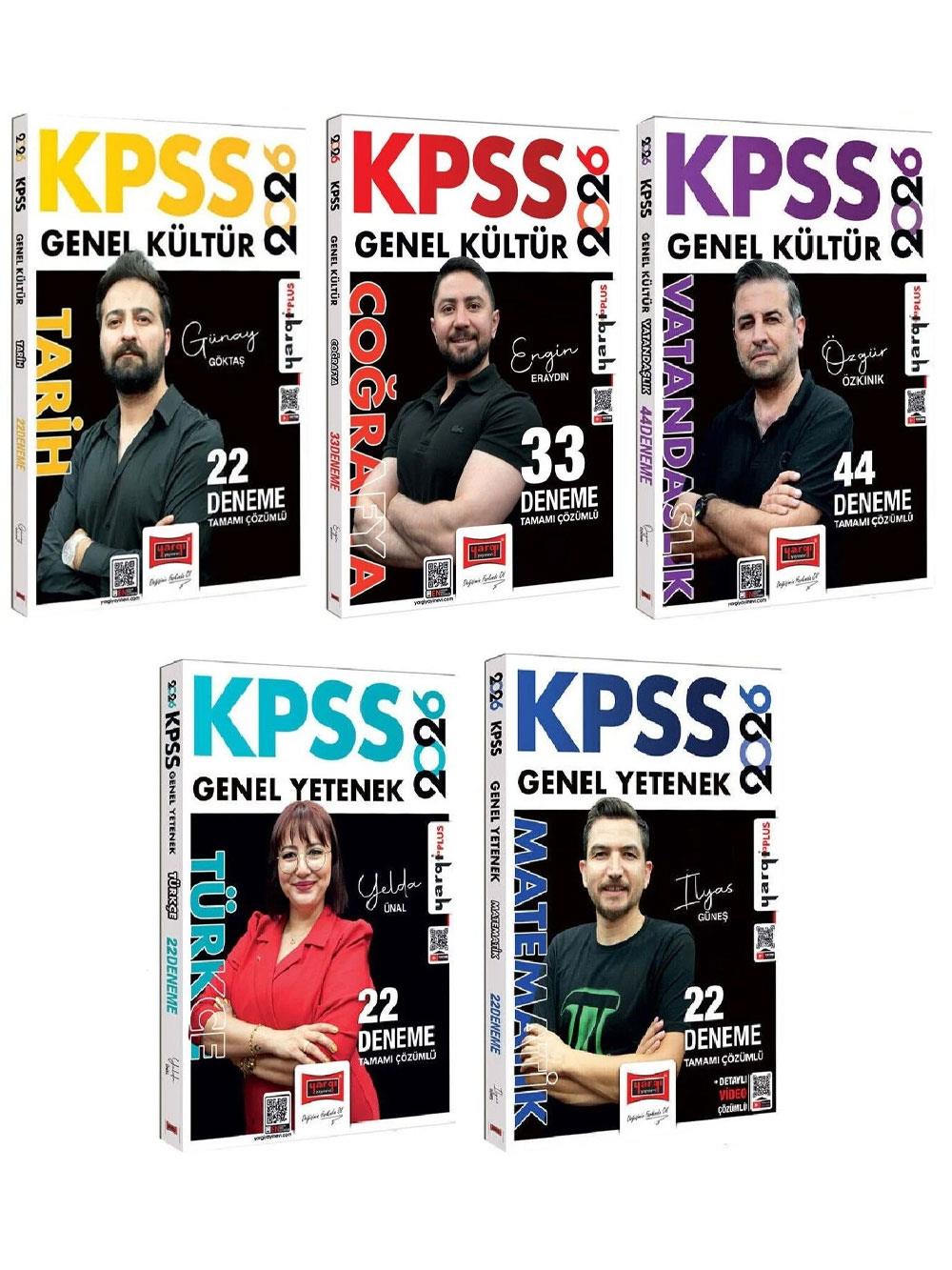 Yargı Yayınları 2026 KPSS Genel Yetenek Genel Kültür 5'li Deneme Seti (Toplam 143 Deneme)