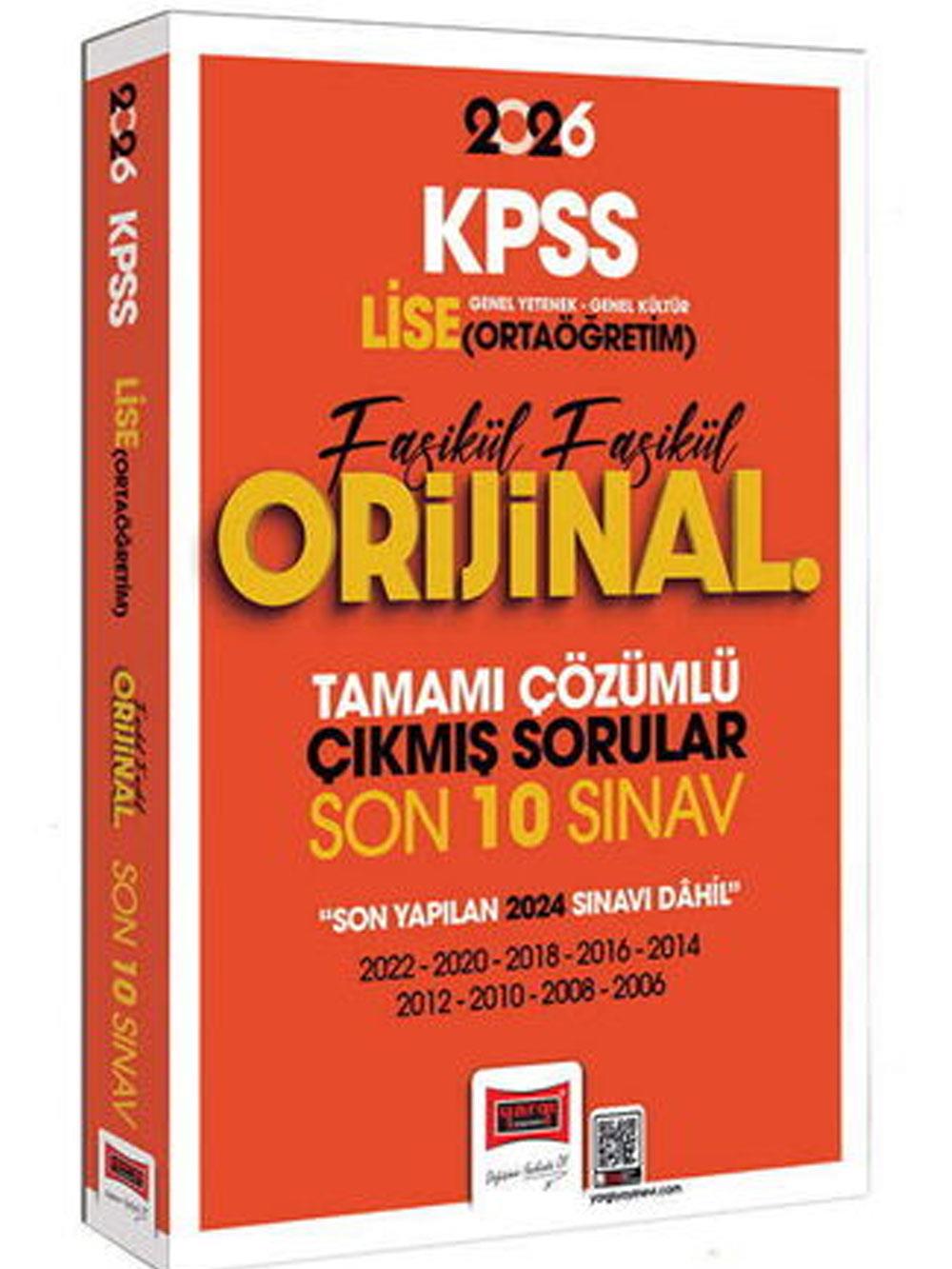 Yargı Yayınları 2026 KPSS Lise-Ortaöğretim GK-GY Fasikül Fasikül Orijinal Tamamı Çözümlü Çıkmış Son 10 Sınav