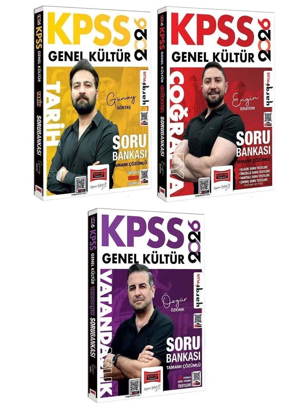 Yargı Yayınları 2026 KPSS Tarih + Coğrafya + Vatandaşlık Soru Bankası 3 lü Set Günay Göktaş, Engin Eraydın, Özgür Özkınık