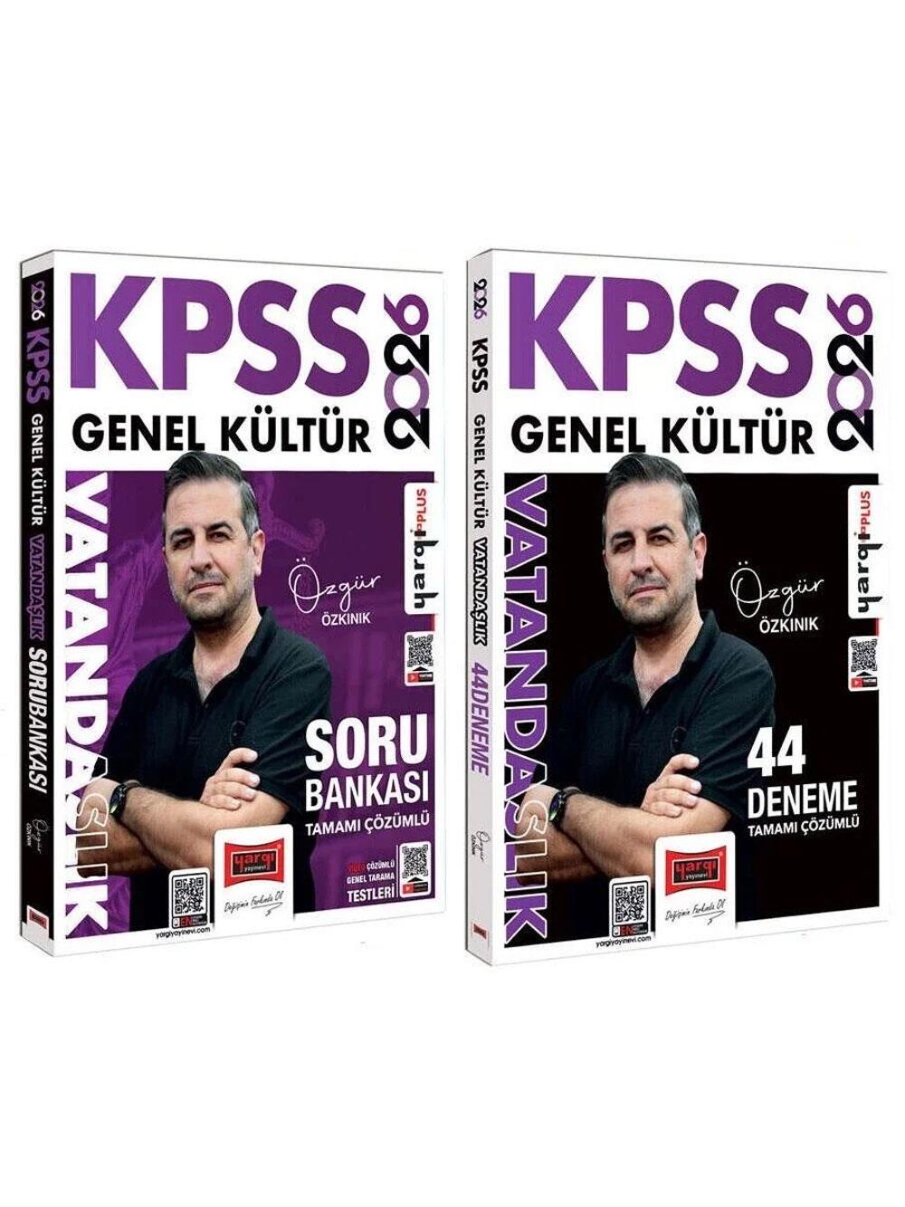 Yargı Yayınları 2026 KPSS Vatandaşlık Soru Bankası + 44 Deneme 2 li Set - Özgür Özkınık