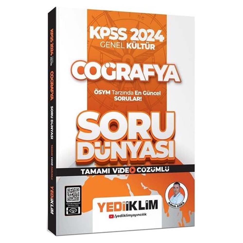 Yediiklim 2024 KPSS Genel Kültür Coğrafya Tamamı Video Çözümlü Soru Dünyası