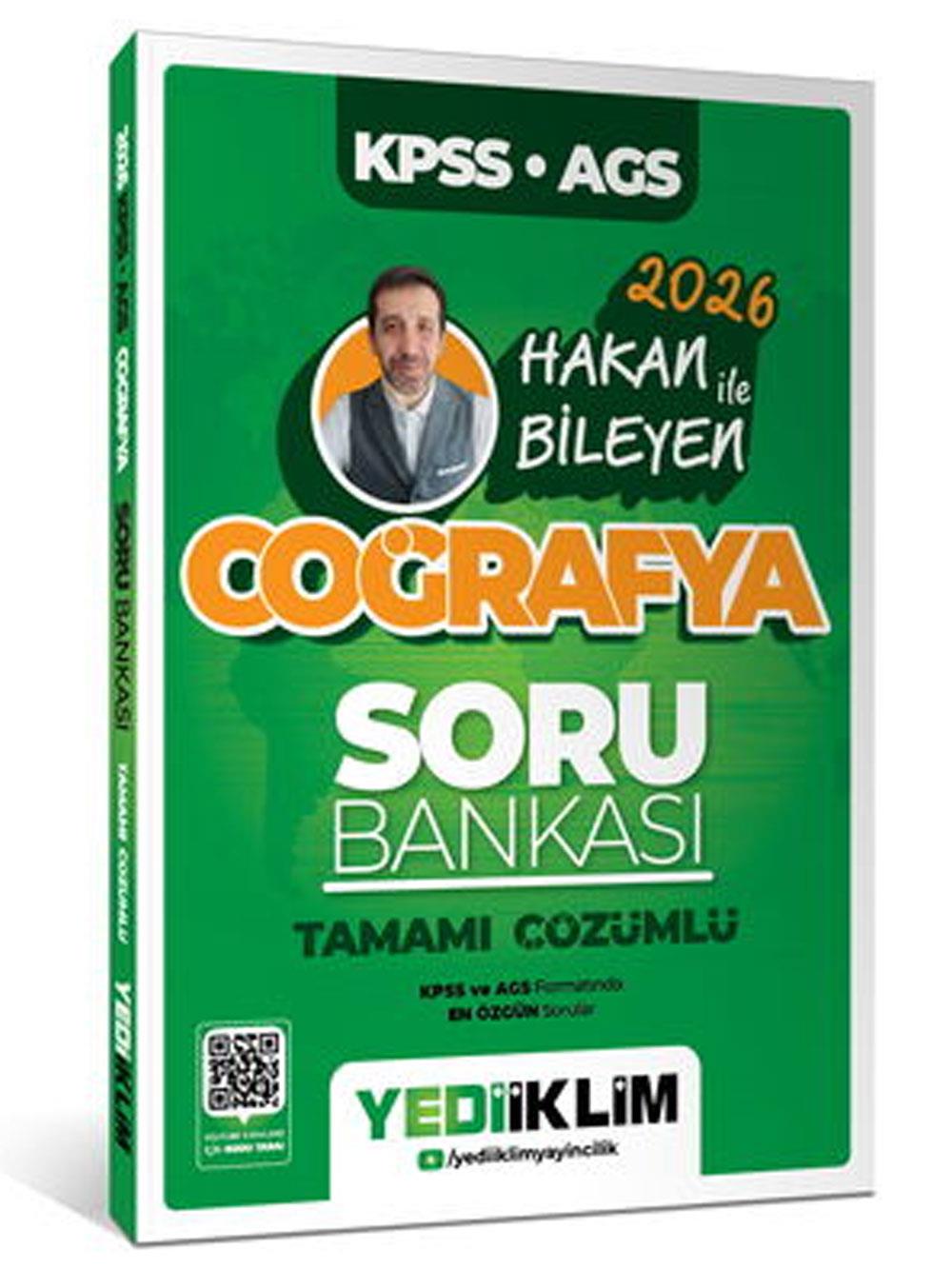 Yediiklim Yayınları 2026 KPSS AGS Coğrafya Tamamı Çözümlü Soru Bankası-Hakan Bileyen