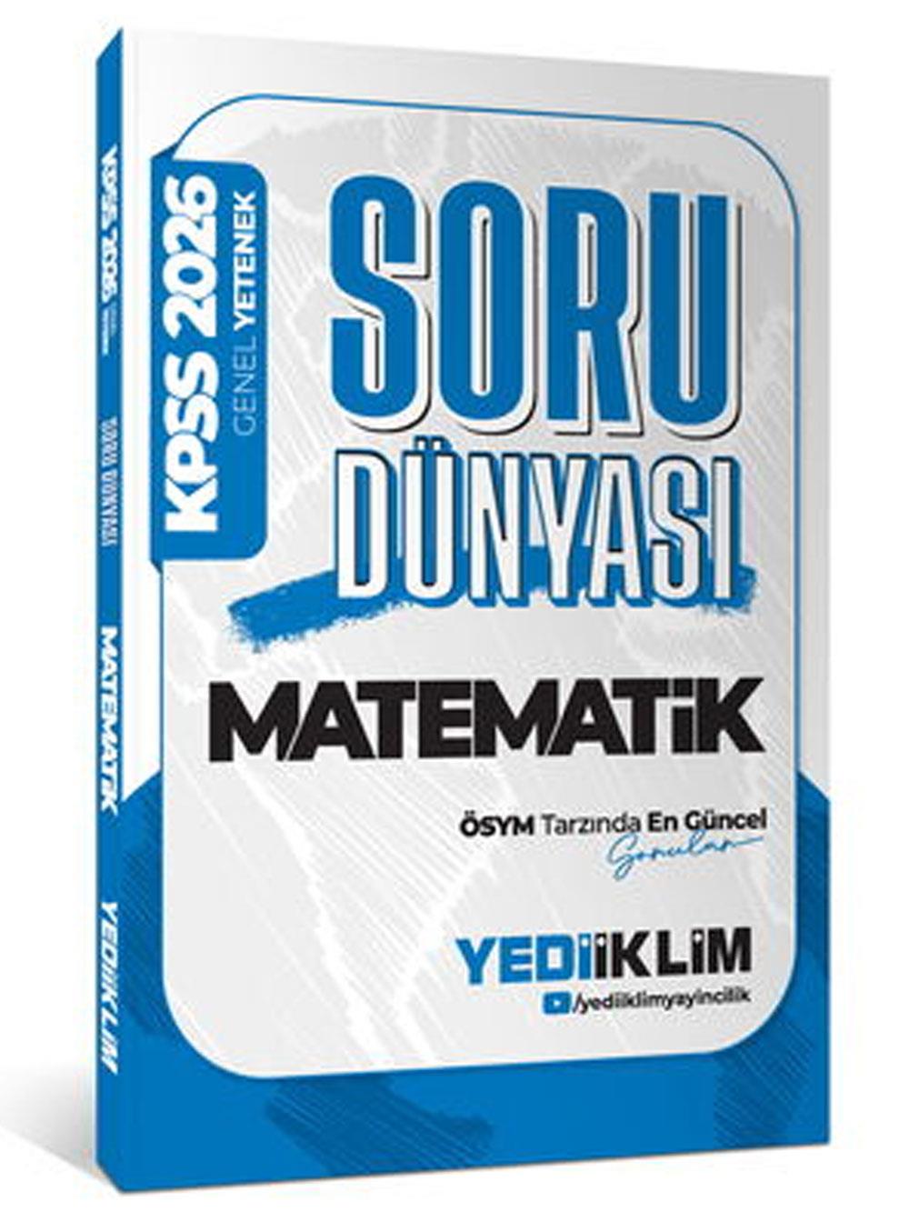 Yediiklim Yayınları 2026 KPSS Genel Yetenek Matematik Soru Dünyası