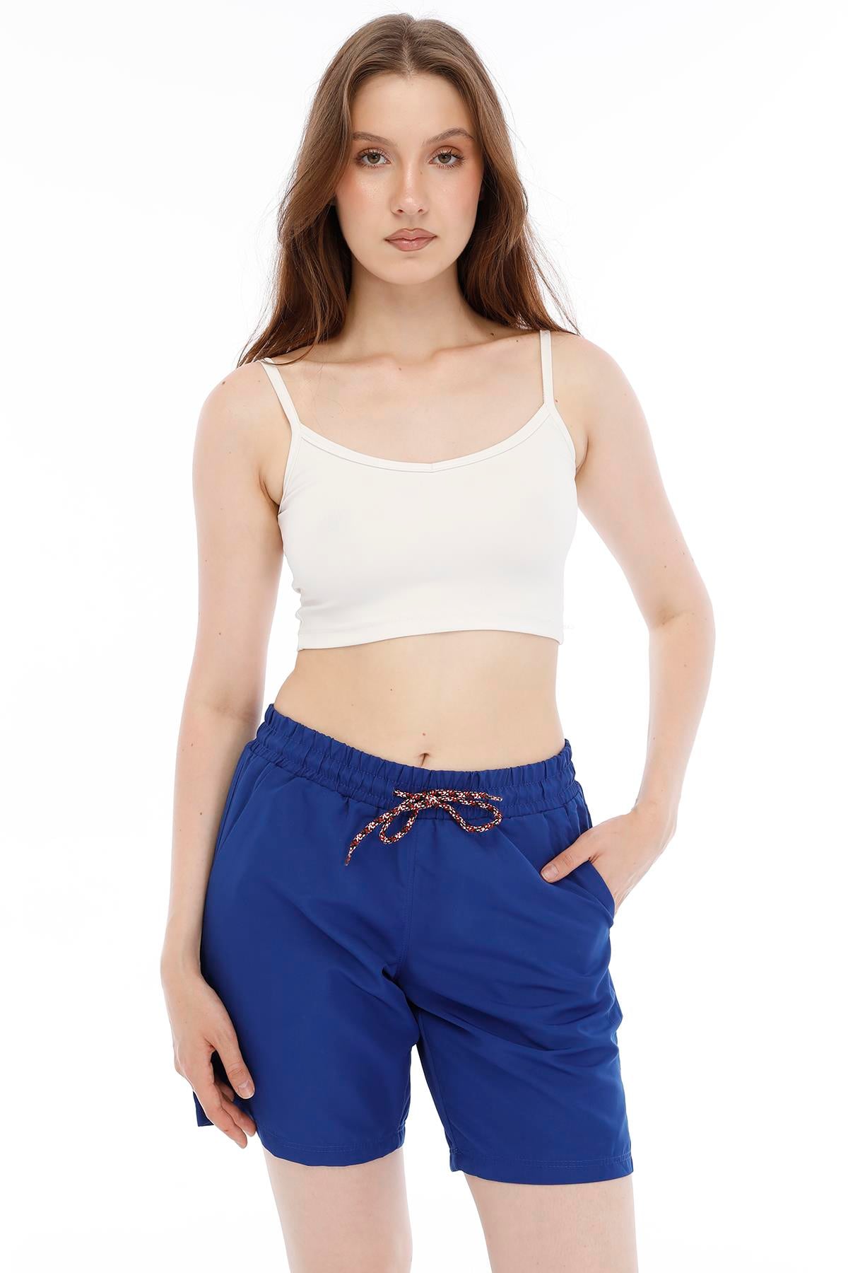Kadın Micro Deniz Şortu Saks-2254