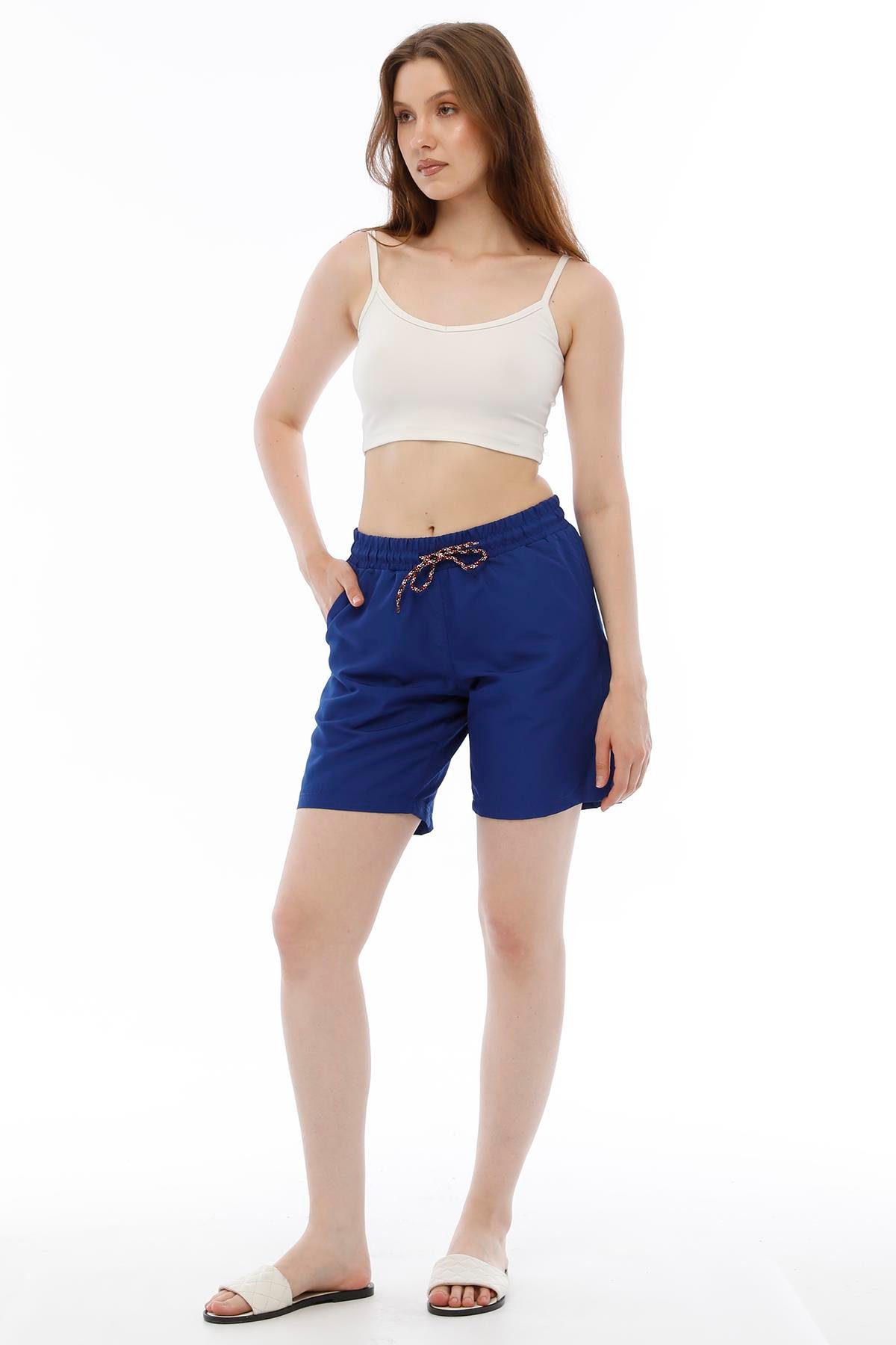 Kadın Micro Deniz Şortu Saks-2254