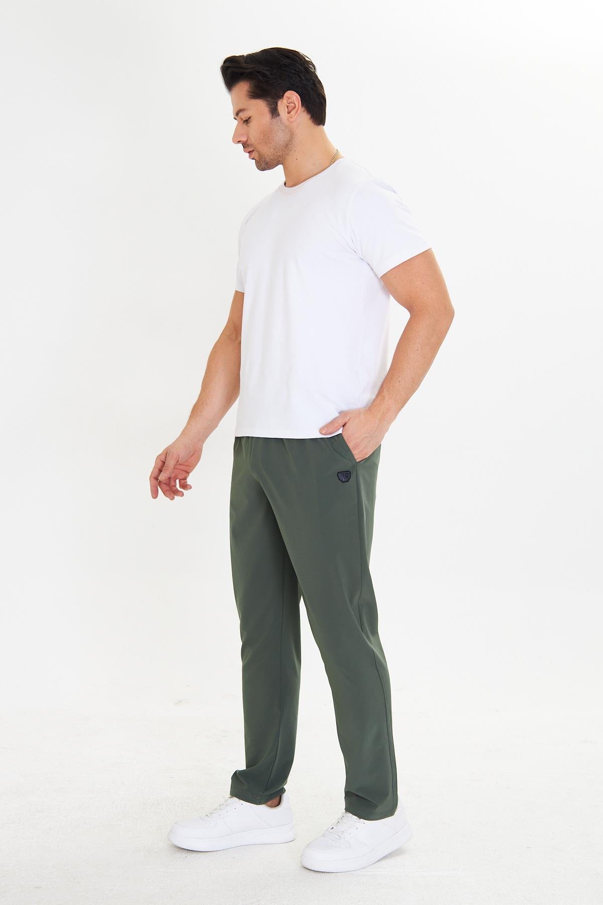 Erkek StretchFit Esnek Eşofman Altı Haki 2661-H