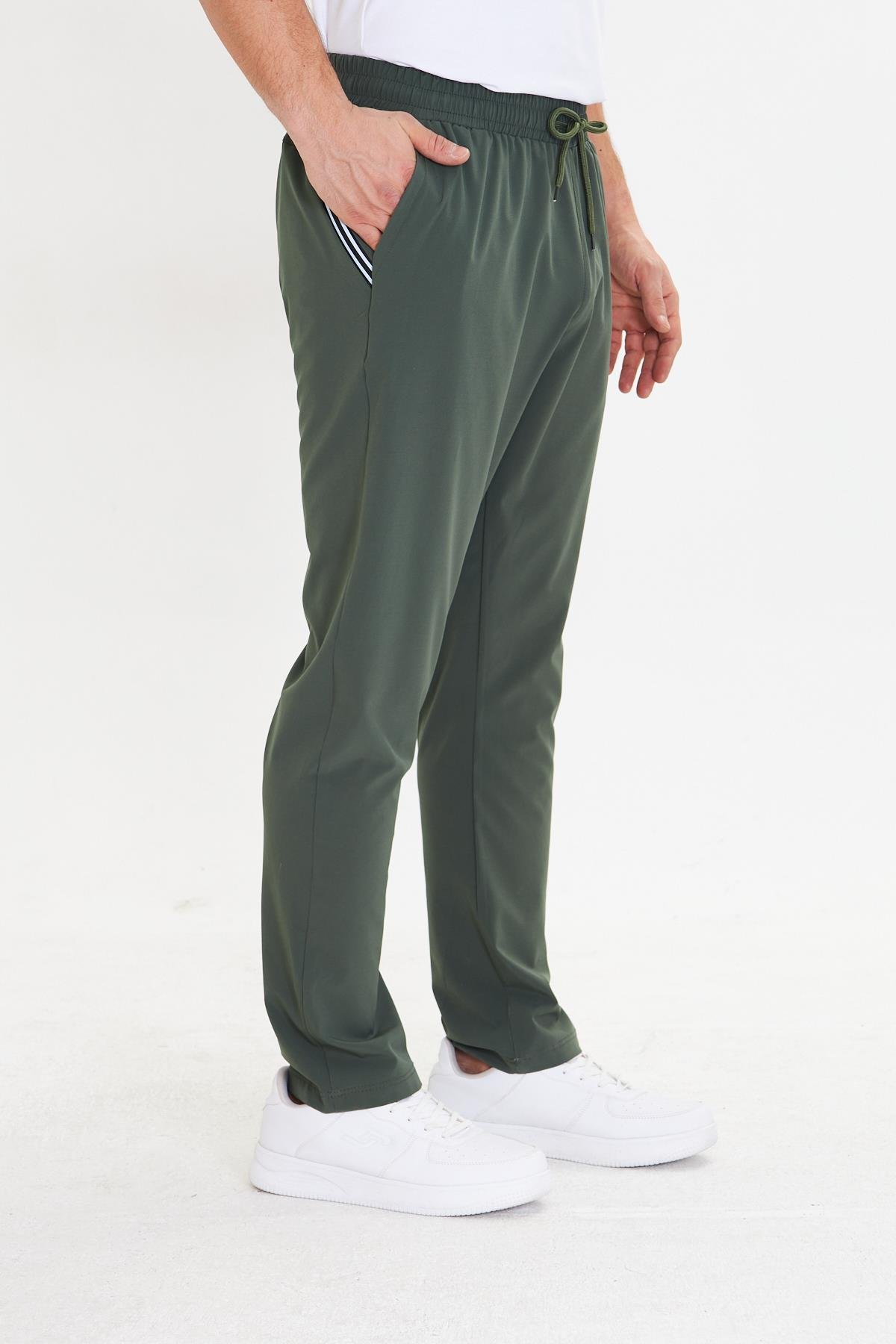 Erkek StretchFit Esnek Eşofman Altı Haki 2661-H