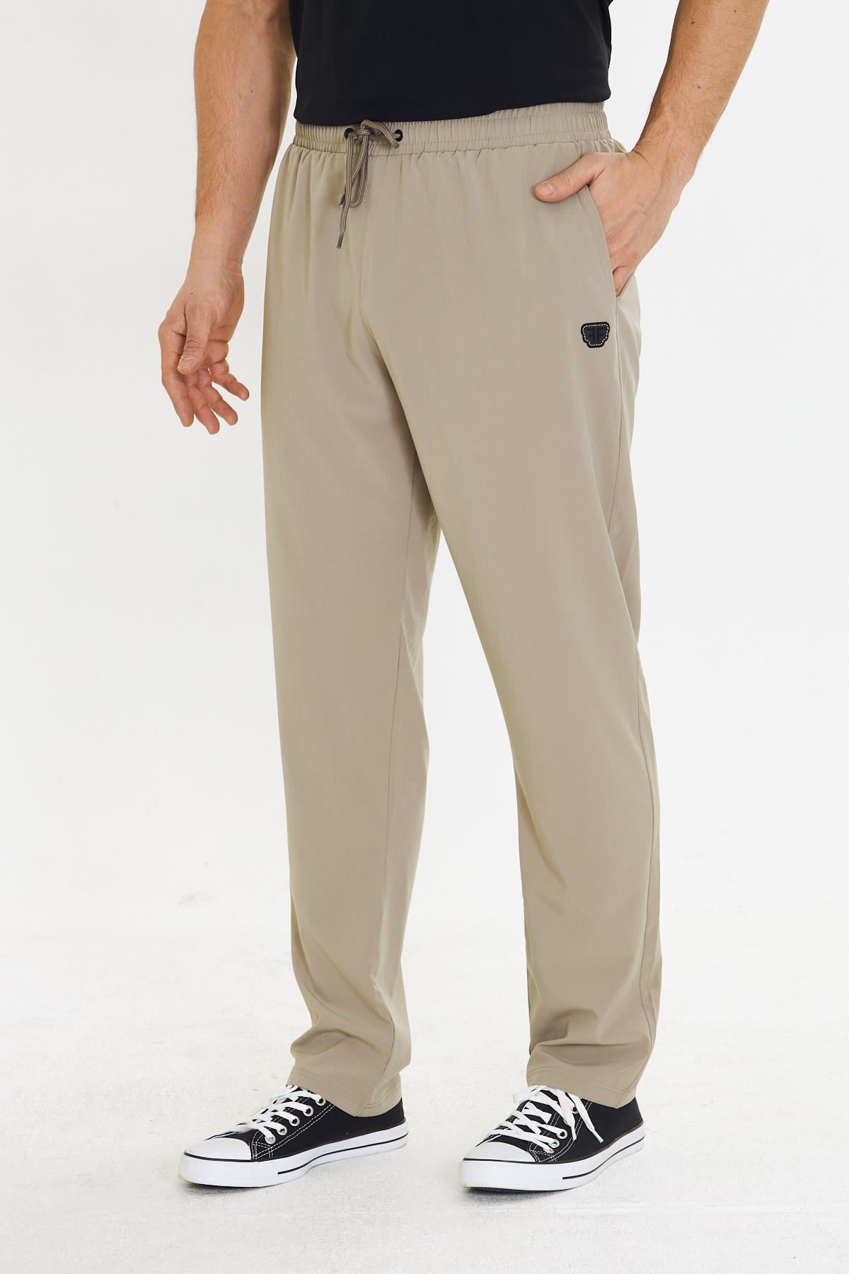 Erkek StretchFit Esnek Eşofman Altı Bej 2661-B