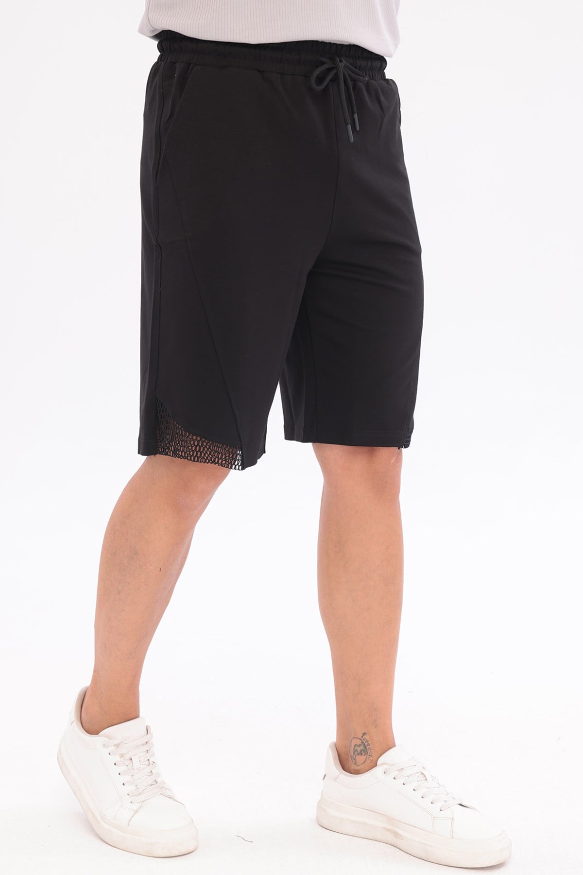 Erkek Pamuklu Sportif Şort Siyah 6059