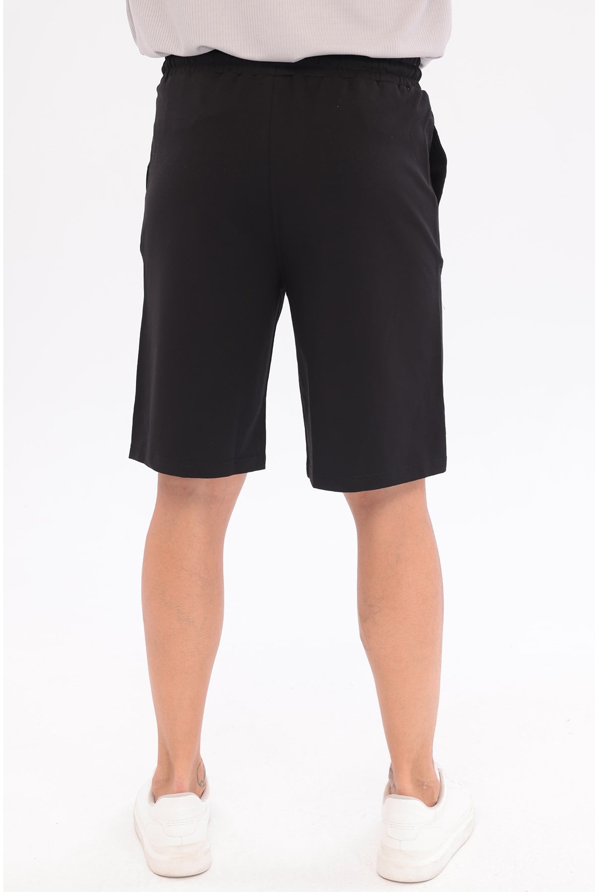Erkek Pamuklu Sportif Şort Siyah 6059