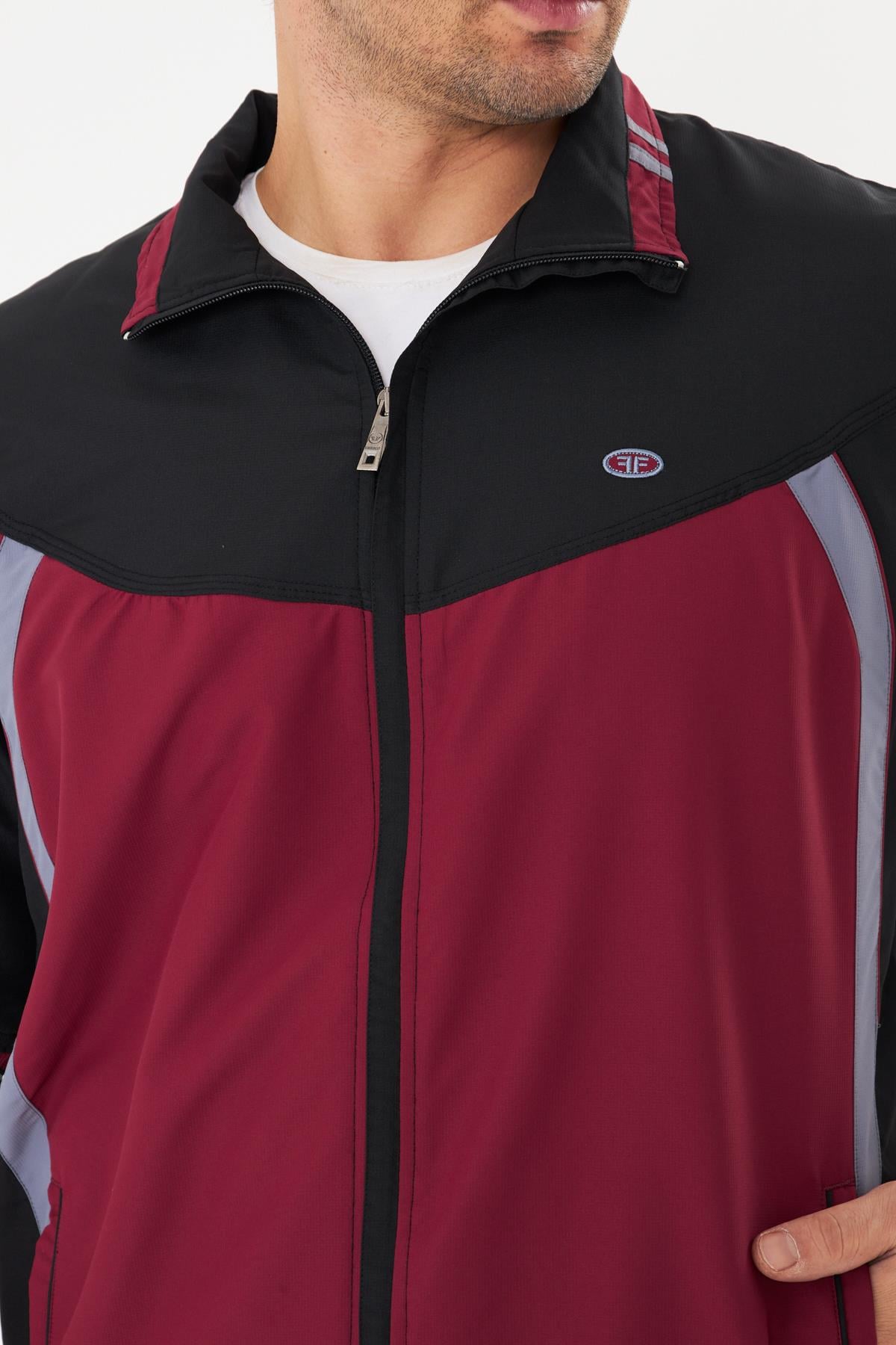 Erkek Micropoly Kumaş Kısa Kollu Eşofman Takımı Bordo 919-B