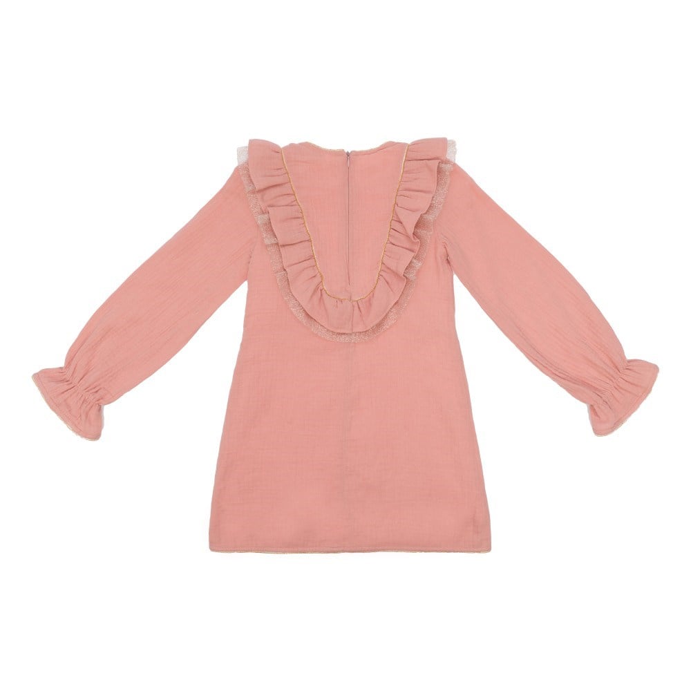 BESTELLA RUBY PEMBE KIZ ELBİSE
