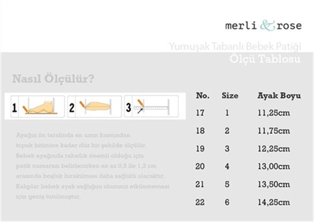 MERLİ&ROSE DERİ TEDDY KIZ BEBEK PATİK
