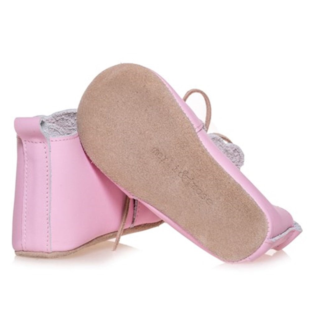 MERLİ&ROSE DERİ TEDDY KIZ BEBEK PATİK