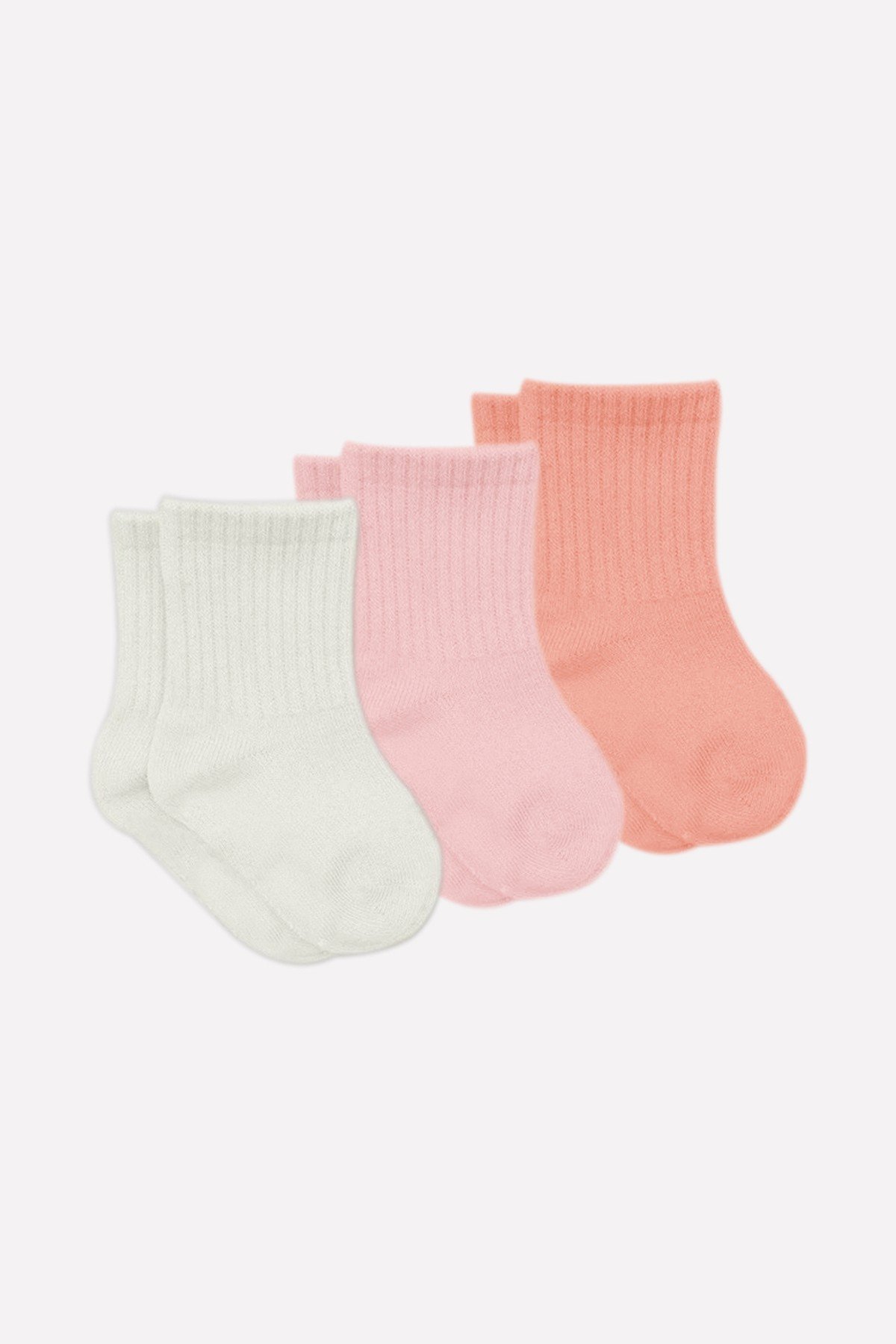 Bistil Bistyle Organik Kız Erkek Bebek Çocuk Basic Uzun Soket ÇorapSoket ÇorapBistyleBistyle 3 Çift Organik Pamuk Bebek Çorap Penye Soket Kız Erkek Çocuk (Pembe)