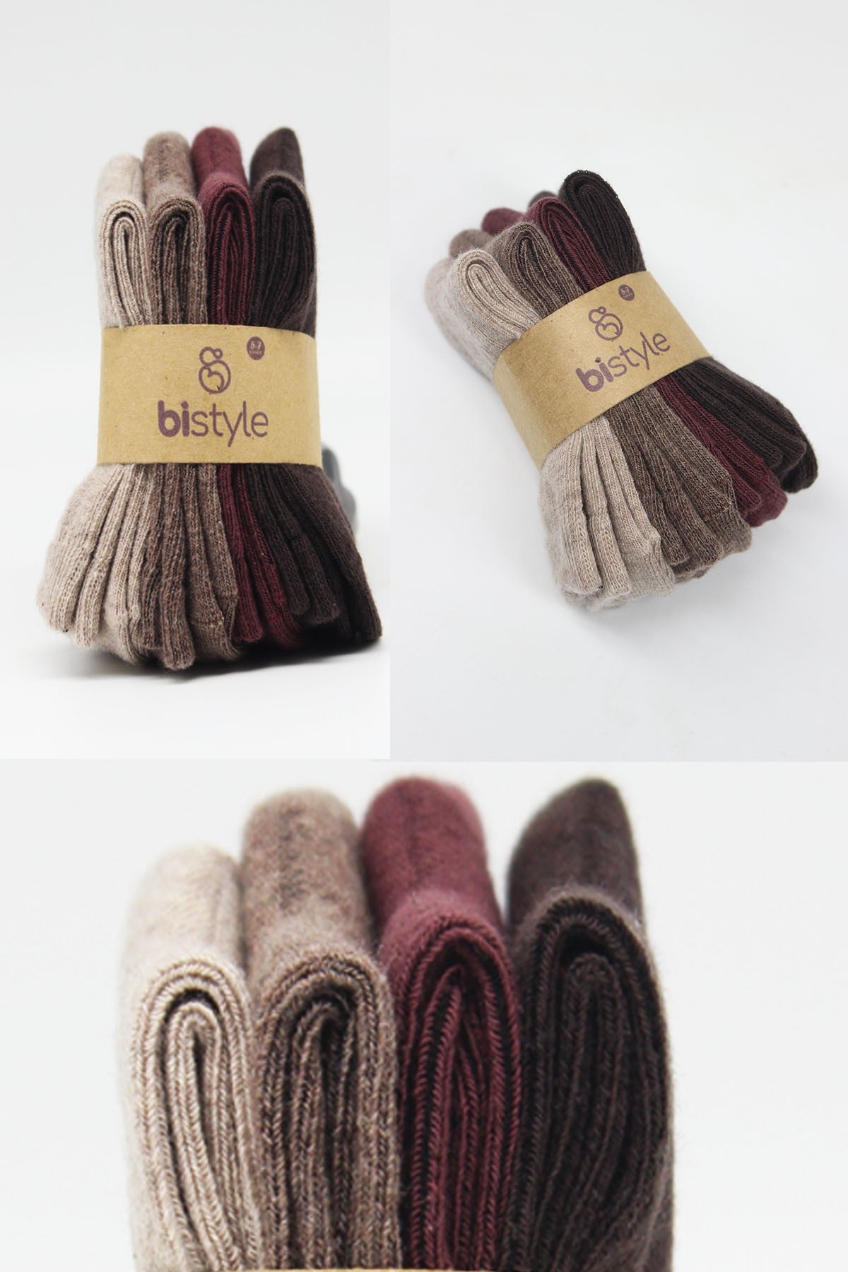 Bistil Bistyle Organik Kız Erkek Bebek Çocuk Basic Uzun Soket ÇorapSoket ÇorapBistyleBistyle 4 Çift Organik Pamuk Bebek Çorap Penye Soket Kız Erkek Çocuk (Kahve)
