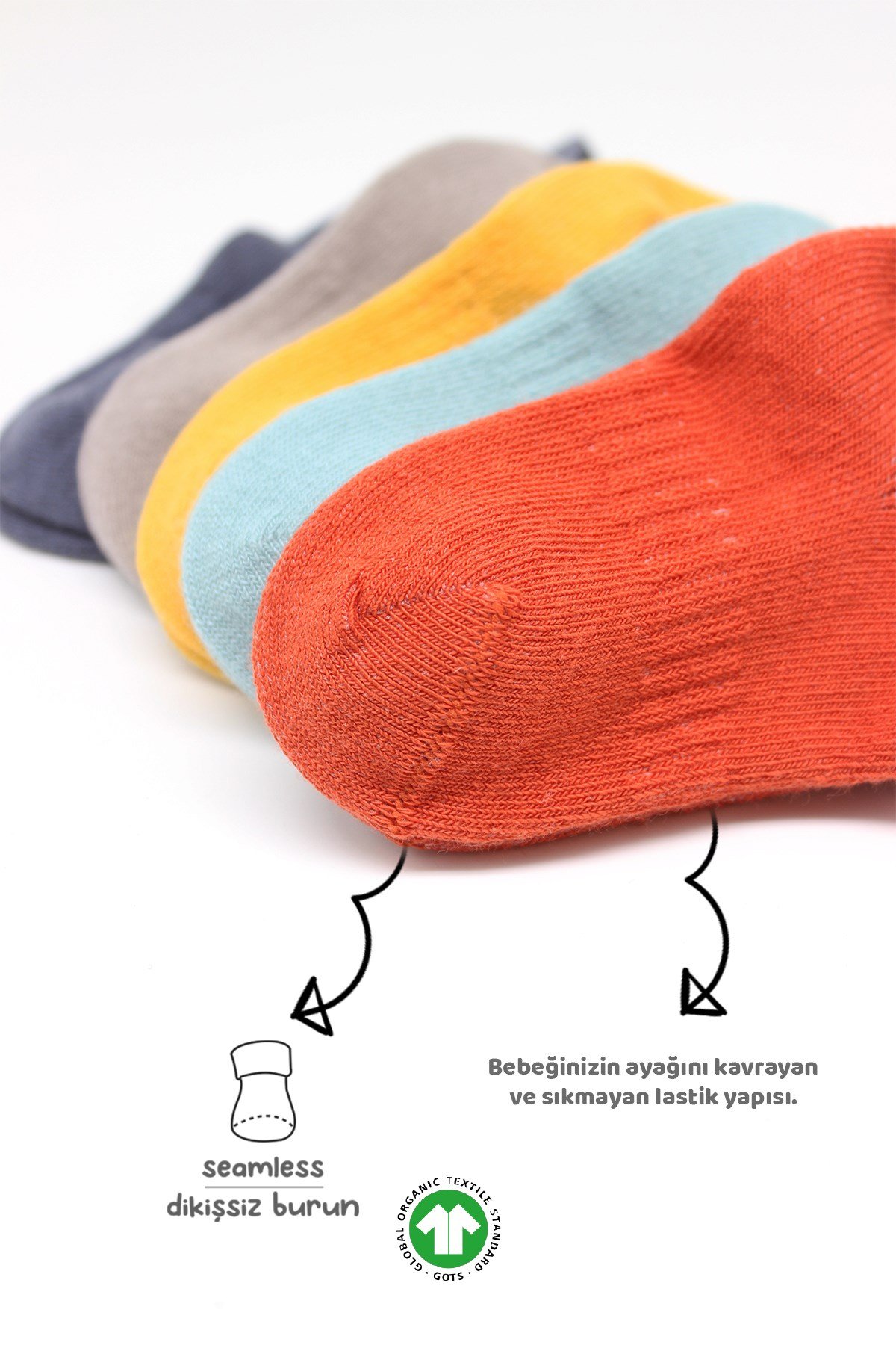Bistil Kız Erkek Bebek Basic Sneakers Çorap