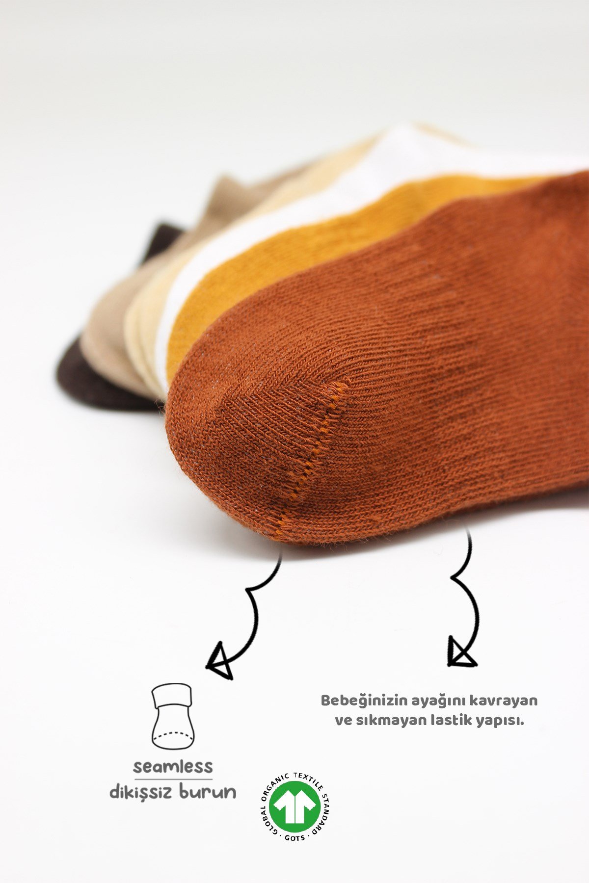 Bistil Kız Erkek Bebek Basic Sneakers Çorap