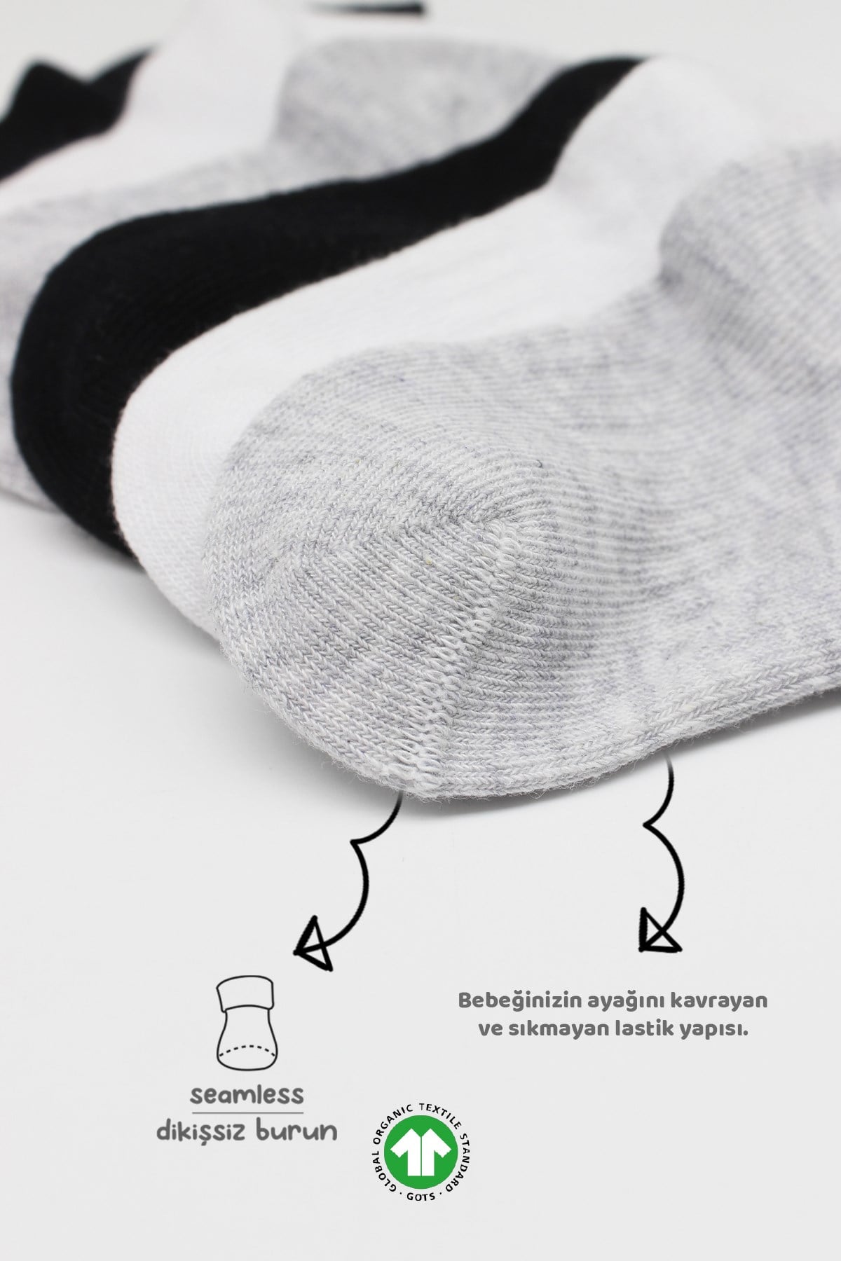 Bistil Kız Erkek Bebek Basic Sneakers Çorap