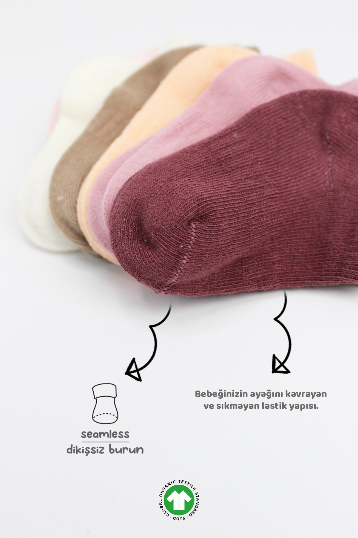 Bistil Kız Erkek Bebek Basic Sneakers Çorap
