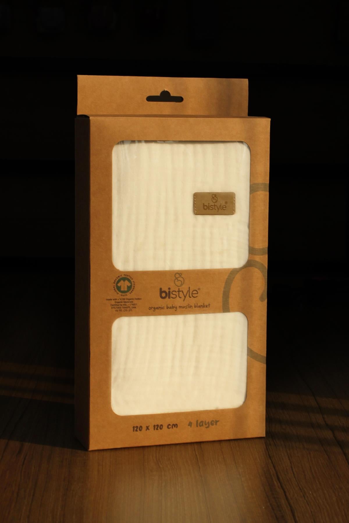 Bebek BattaniyeBistilBistil Bistyle Bebek 4 Katlı Müslin Battaniye 120×120 cm