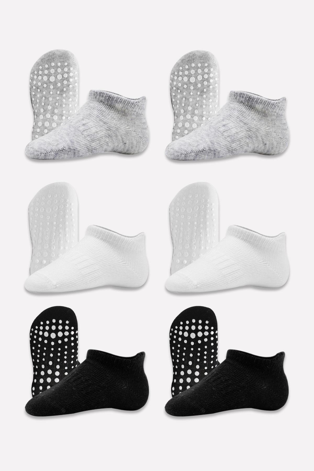 BistilBistil Bistyle Kız Erkek Bebek Organik Dikişsiz Kaymaz Sneakers Çorap