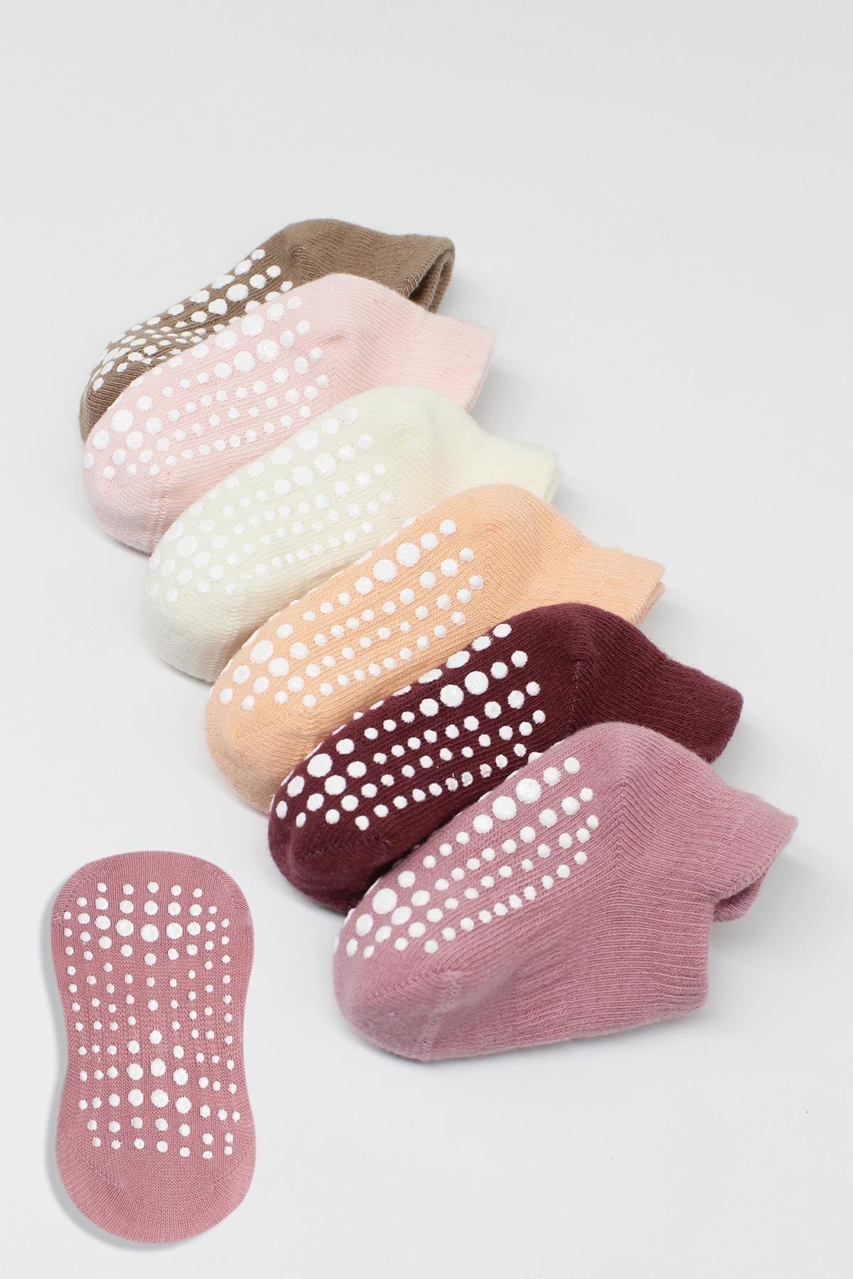 BistilBistil Bistyle Kız Erkek Bebek Organik Dikişsiz Kaymaz Sneakers Çorap