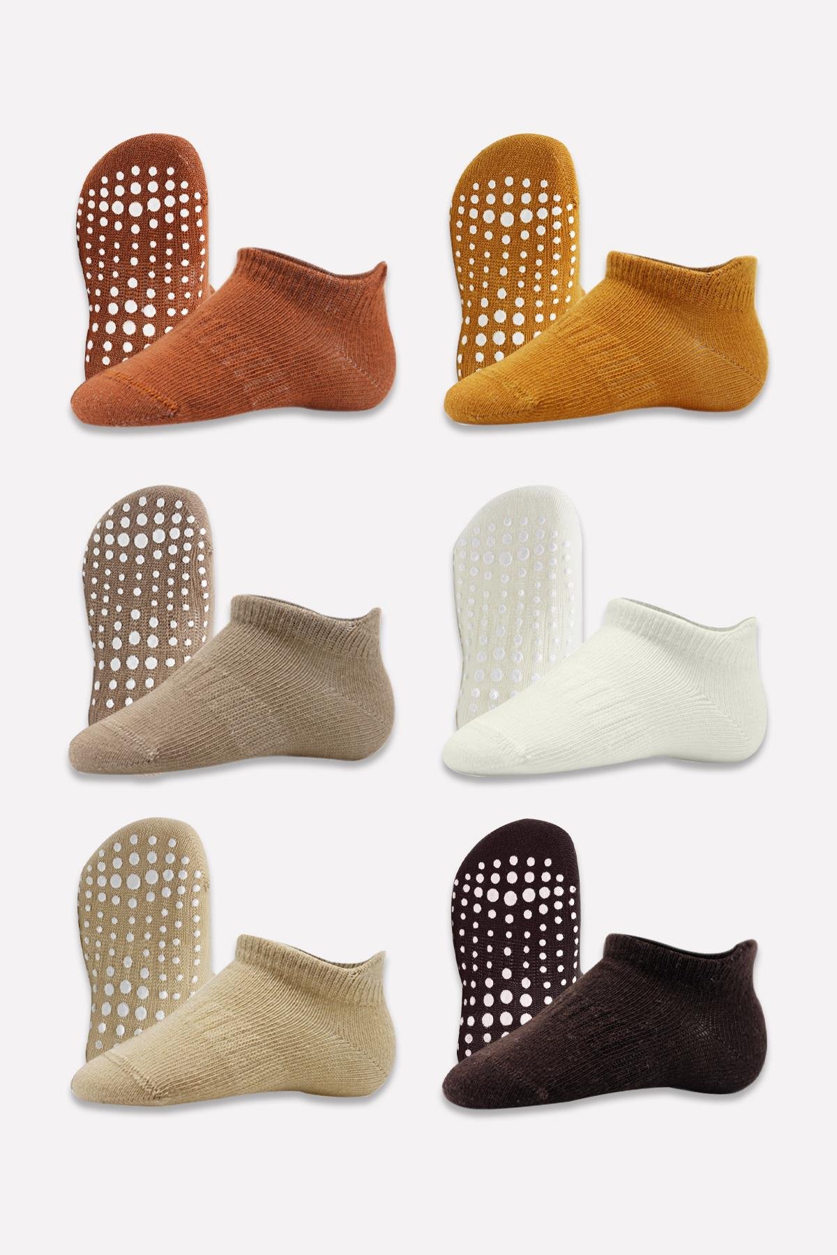 BistilBistil Bistyle Kız Erkek Bebek Organik Dikişsiz Kaymaz Sneakers Çorap