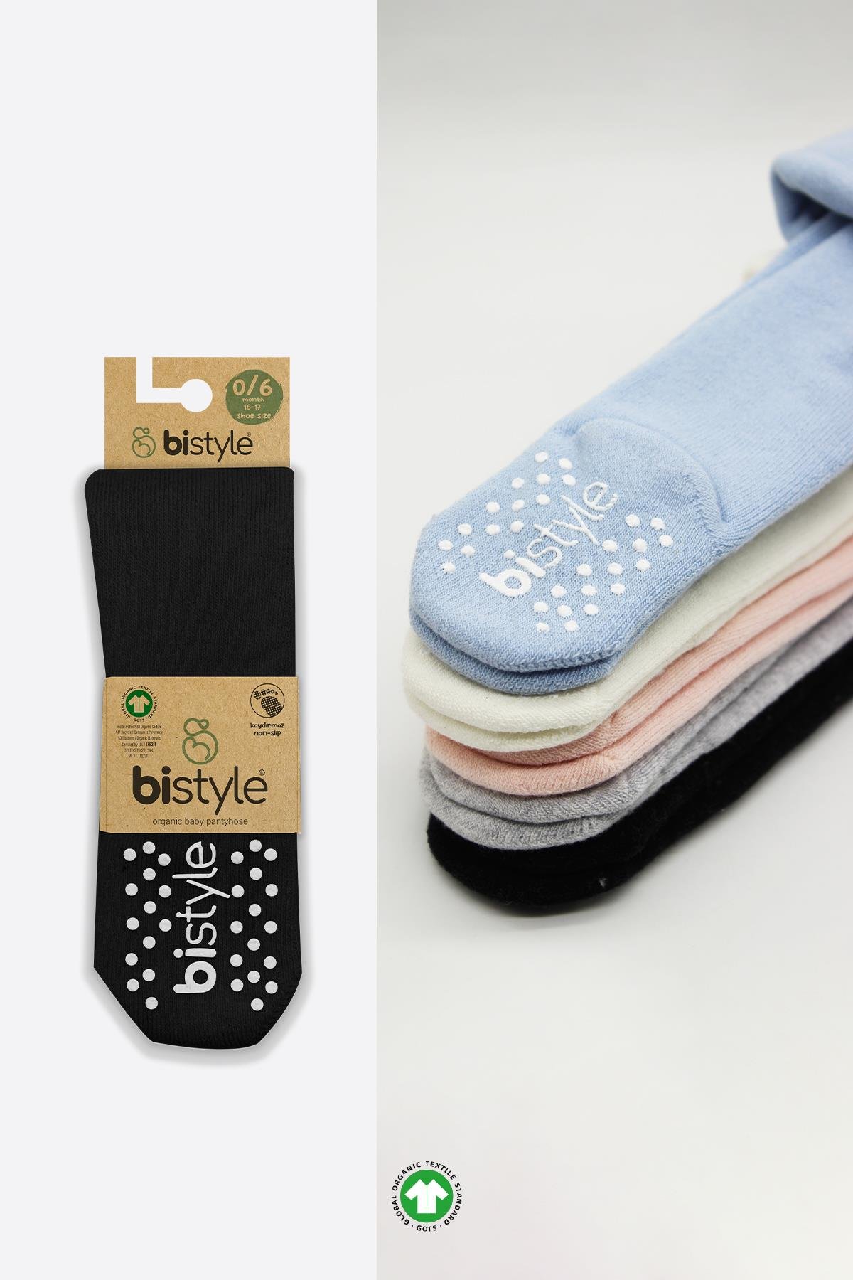 ÇORAPbistilBistil Bistyle Organik Basic Kaymaz Havlu Bebek Külotlu Çorap