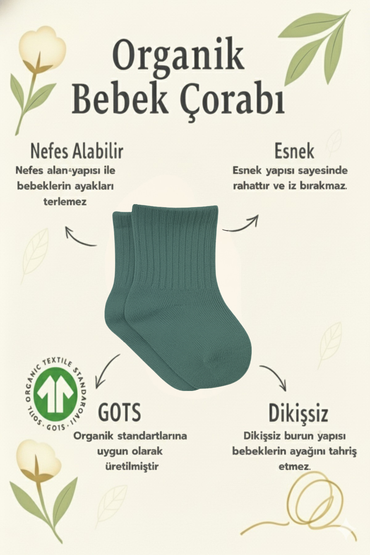 Bistyle 6 Çift Organik Pamuk Bebek Çorap / Dikişsiz Penye Soket / Yenidoğan Kız Erkek Çocuk ÇorapSoket ÇorapBistyleBistyle 6 Çift Organik Pamuk Bebek Çorap / Dikişsiz Penye Soket / Yenidoğan Kız Erkek Çocuk Çorap (Nil)