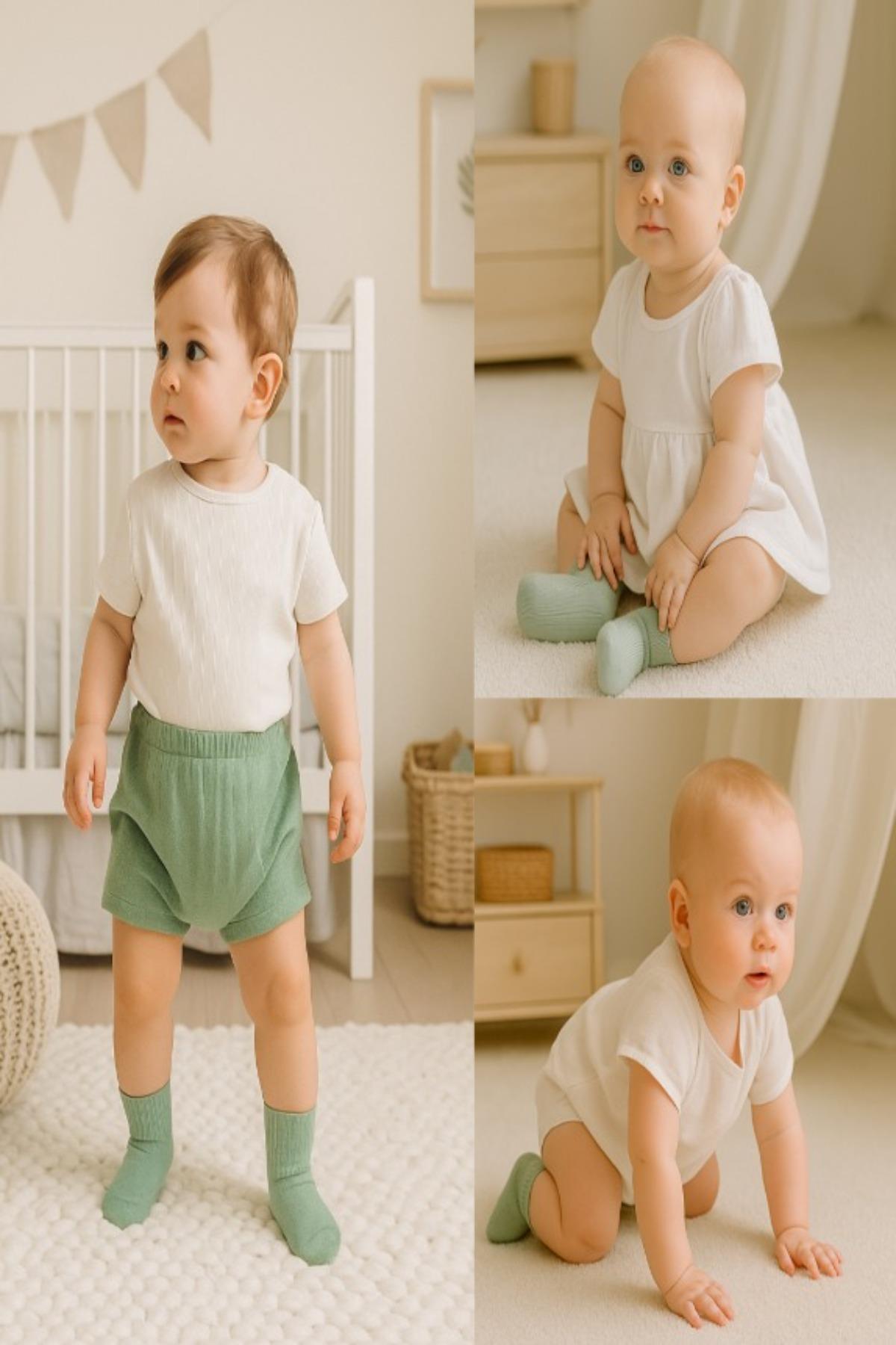Bistyle 6 Çift Organik Pamuk Bebek Çorap / Dikişsiz Penye Soket / Yenidoğan Kız Erkek Çocuk ÇorapSoket ÇorapBistyleBistyle 6 Çift Organik Pamuk Bebek Çorap / Dikişsiz Penye Soket / Yenidoğan Kız Erkek Çocuk Çorap (Nil)