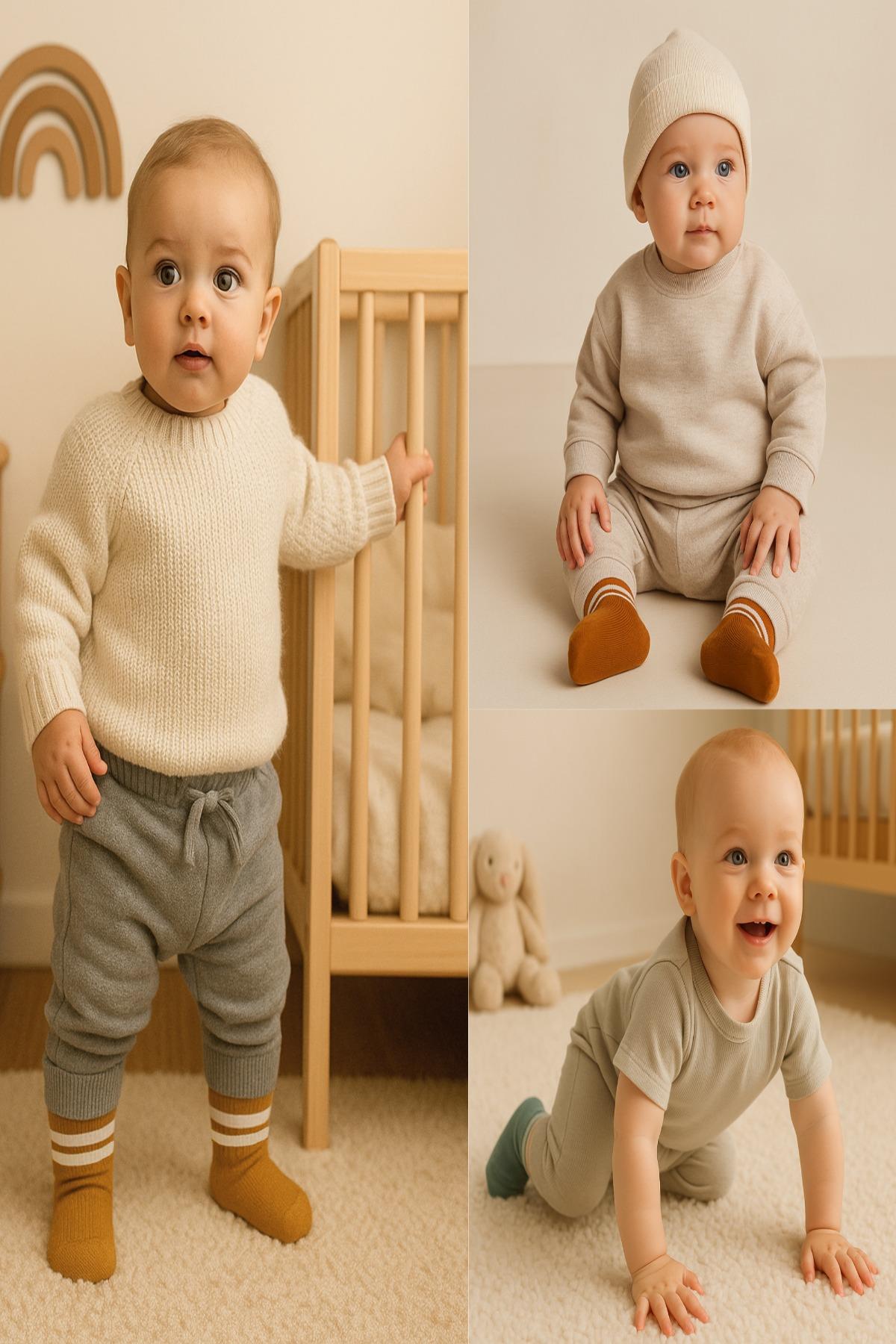 Bistyle 6 Çift Organik Pamuk Bebek Çorap / Dikişsiz Penye Soket / Yenidoğan Kız Erkek Çocuk ÇorapSoket ÇorapBistyleBistyle 6 Çift Organik Pamuk Bebek Çorap / Çemberli Dikişsiz Penye Soket / Yenidoğan Kız Erkek Çocuk Çorap (Hardal)
