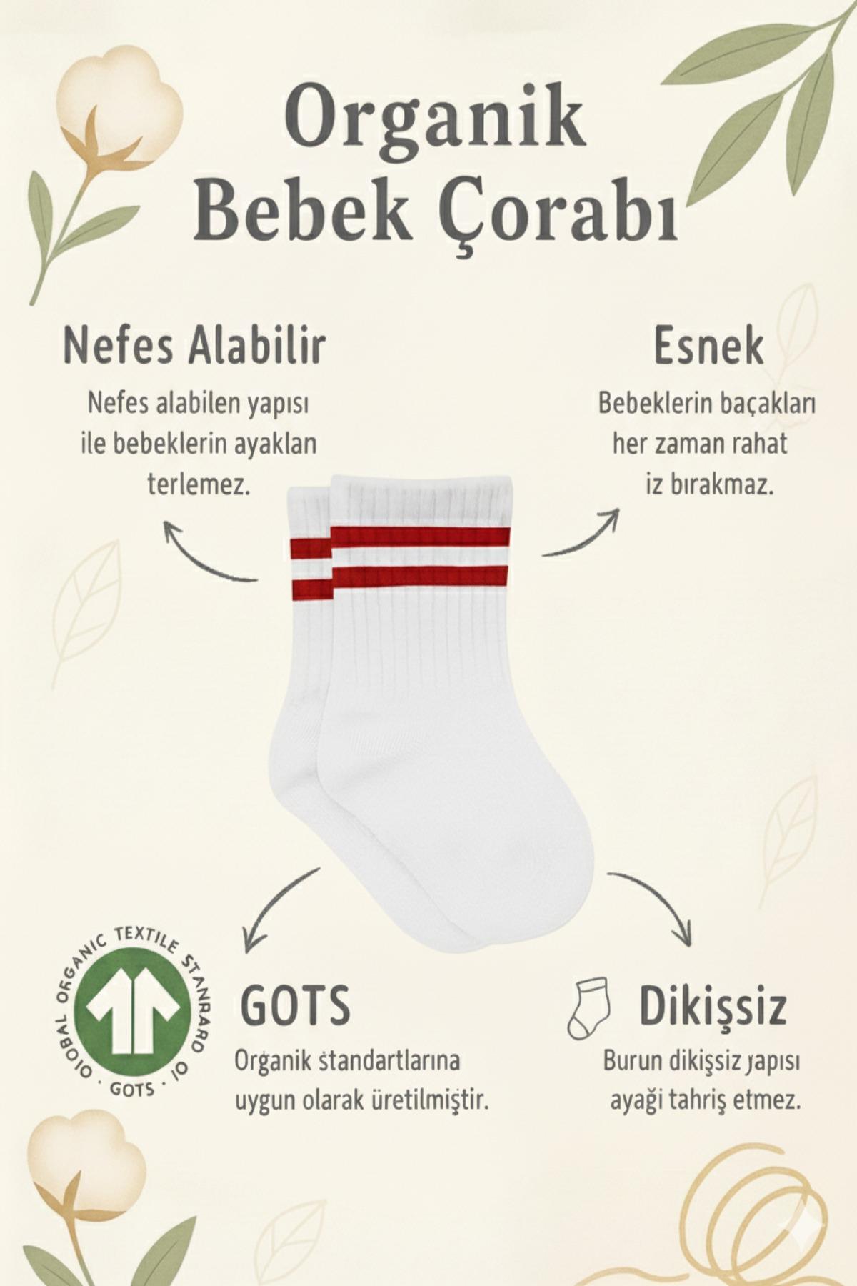 Bistyle 6 Çift Organik Pamuk Bebek Çorap / Dikişsiz Penye Soket / Yenidoğan Kız Erkek Çocuk ÇorapSoket ÇorapBistyleBistyle 5 Çift Organik Pamuk Bebek Çorap / Dikişsiz Düz Penye Soket Kutulu / Yenidoğan Kız Erkek Çocuk Çorap (Ekru)